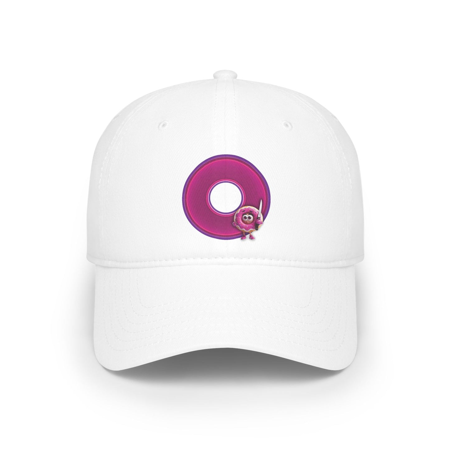 Lumpy Donut Baseball Cap - "My Phriend The Donut's Cap" - variant 3 - magenta vivid donut w/