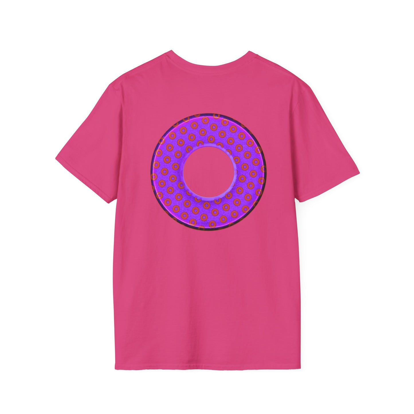 Plain Donuts/Unisex Soft-Style - "Plain Electric Paradoxical Donuts" - bright purple/red donuts