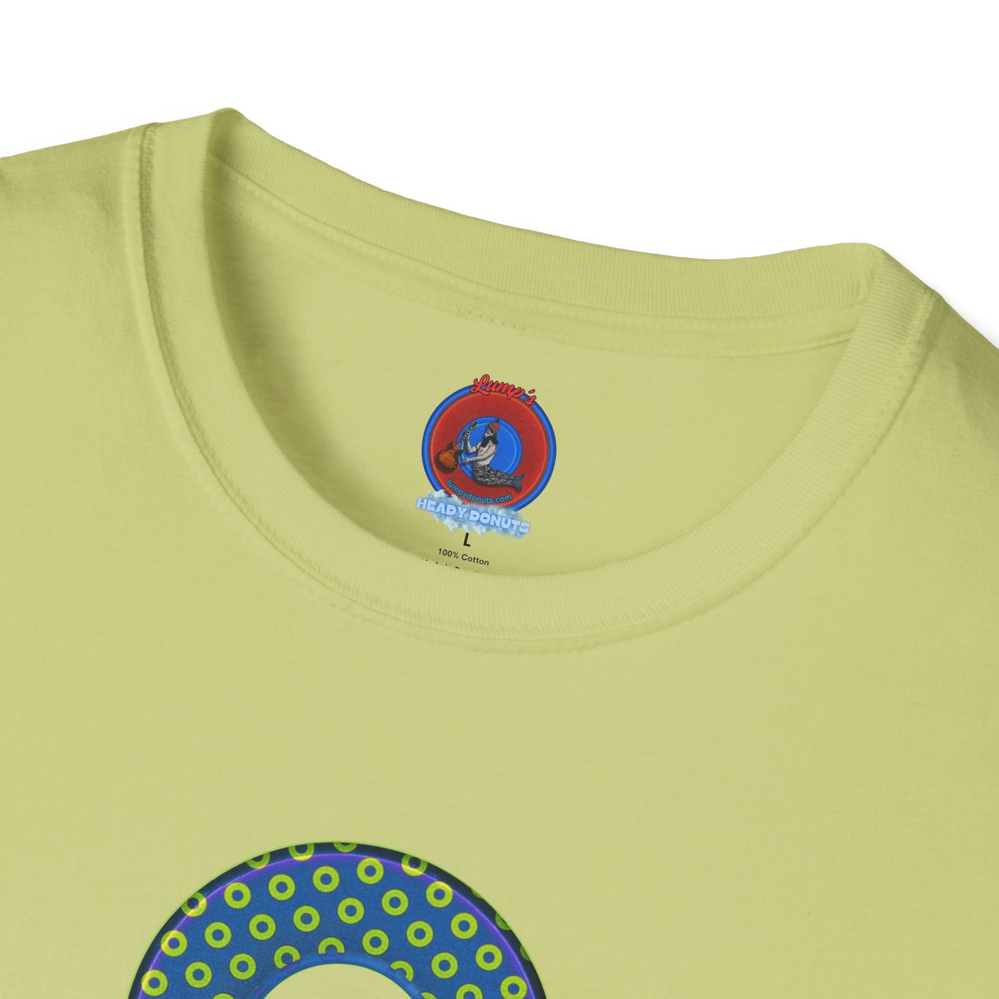 Plain Donuts/Unisex Soft-Style - "Plain Electric Paradoxical Donuts" - yellow/blue donuts