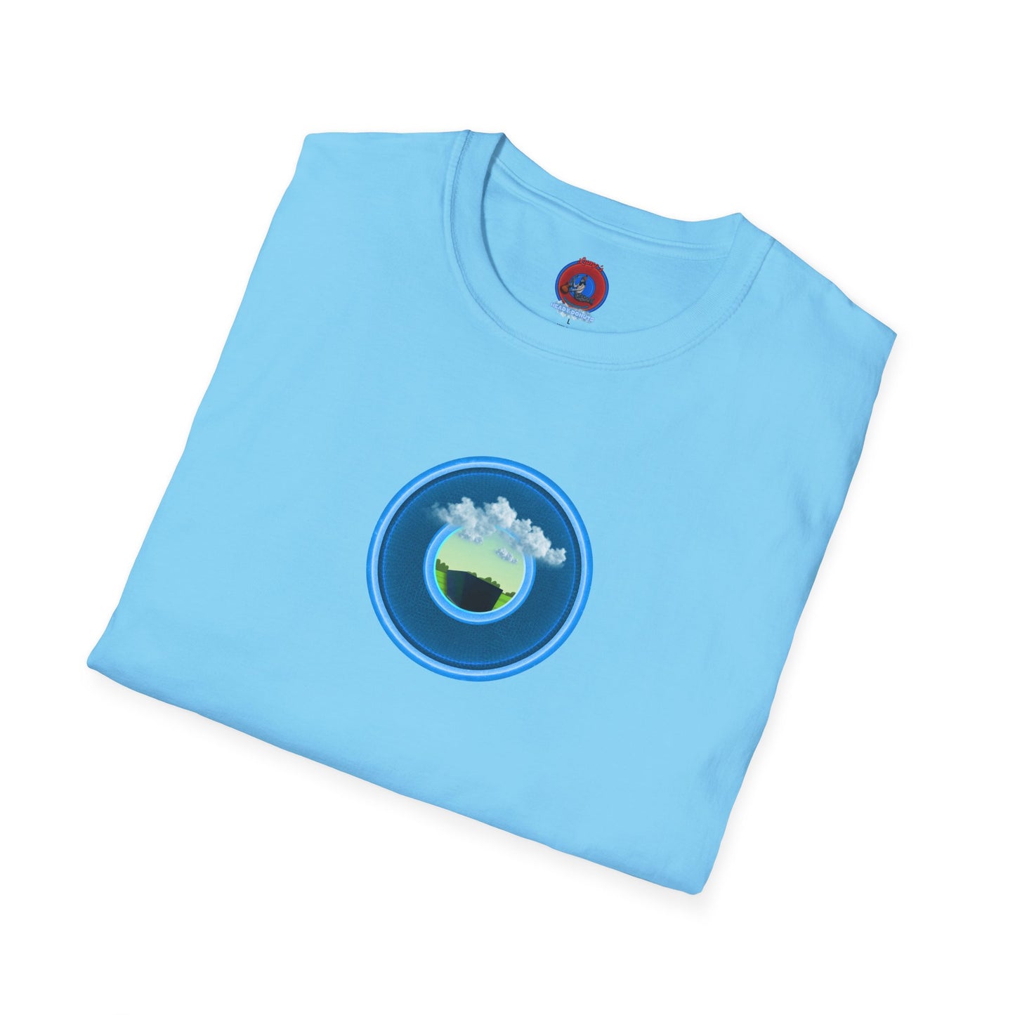Classic Donut Tee - Unisex Soft-Style - "Got Rhombus?" - series 1.0  - variant 1 - blue/blue donut