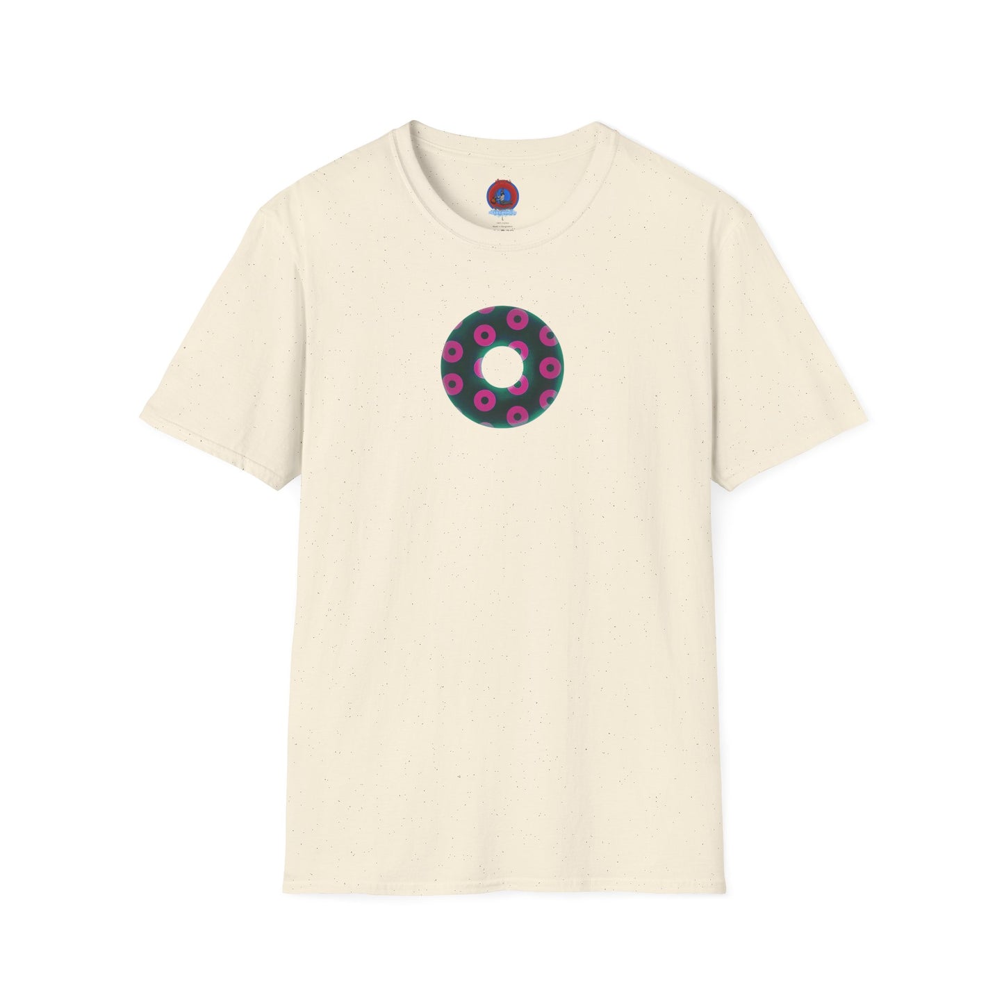 Plain Donuts/Unisex Soft-Style - "Plain Blimpy Paradoxical Donuts" - dark green/magenta donuts