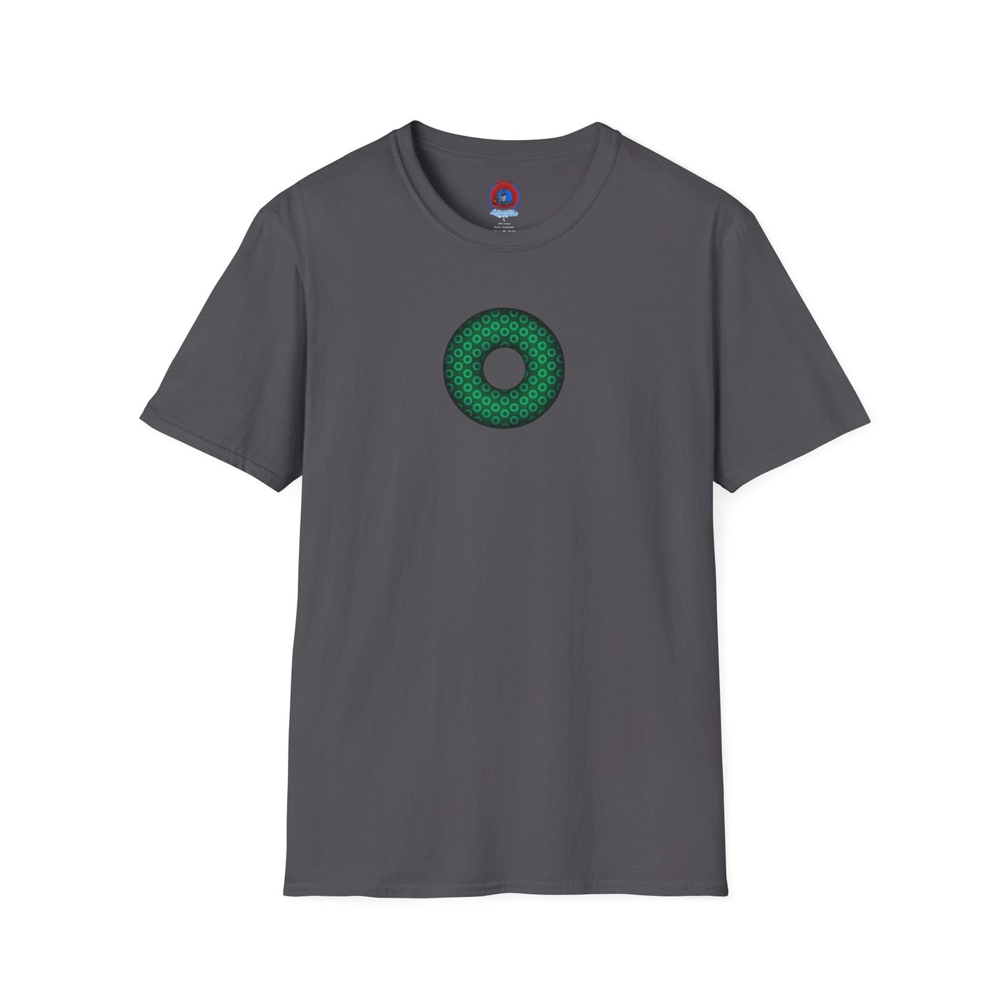 Plain Donuts/Unisex Soft-Style - "Plain Paradoxical Grided Donuts" - green/dark green donuts