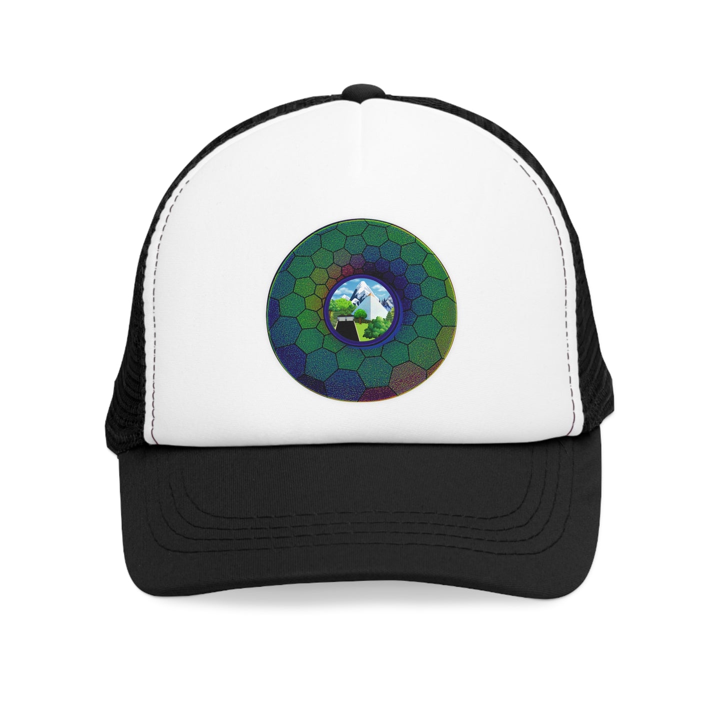 Lumpy Trucker Hat - "Mansions of South Park" - variant 1 - green hexadonut