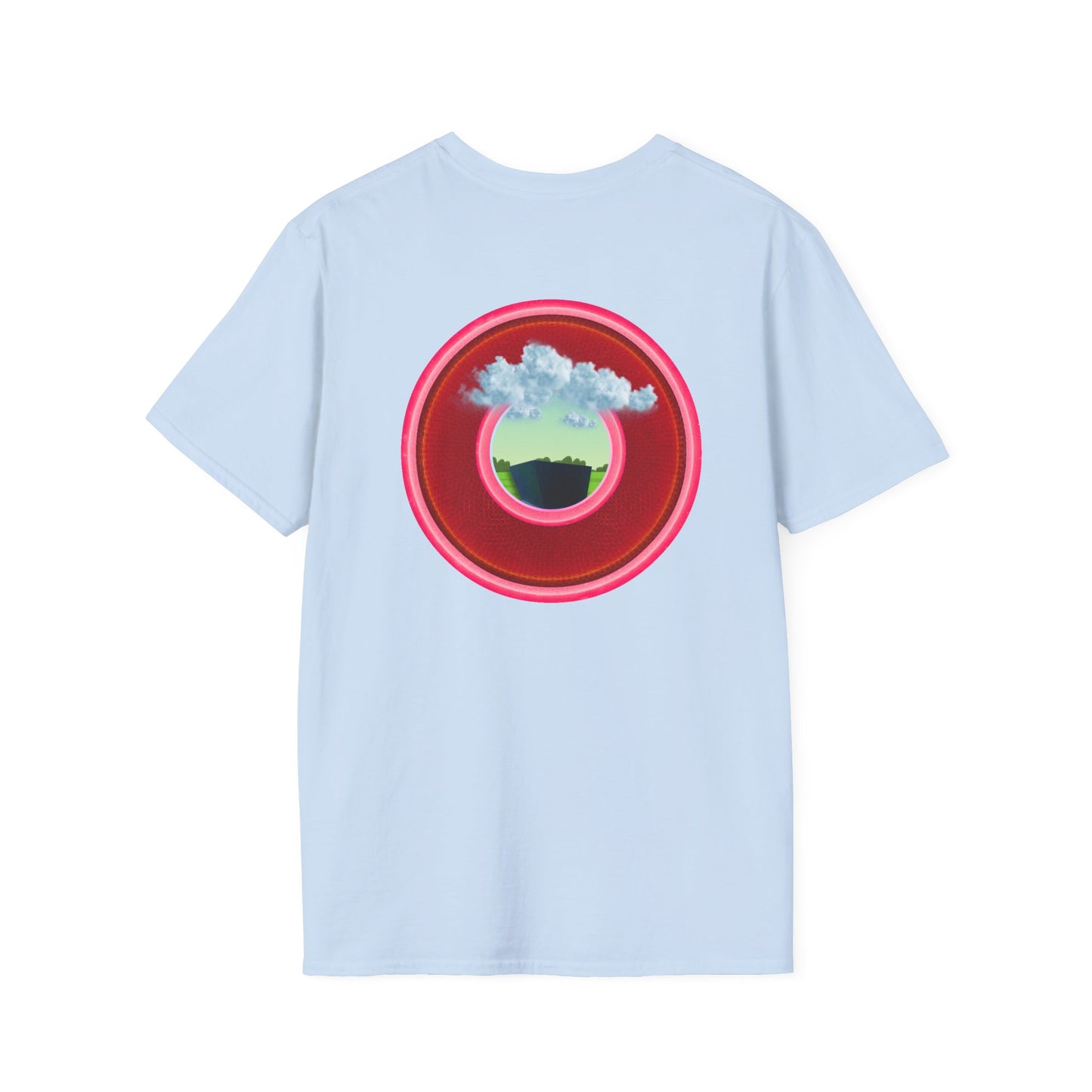 Classic Donut Tee - Unisex Soft-Style - "Got Rhombus?" - series 1.0  - variant 2 - red/pink donut
