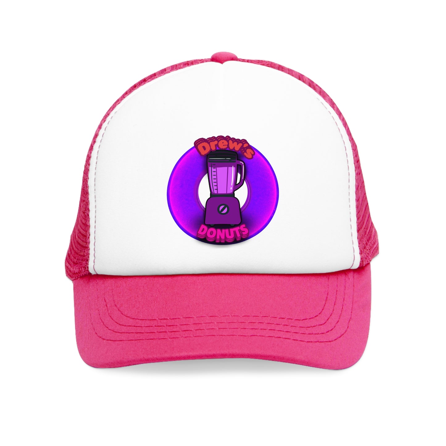 Lumpy Trucker Hat - "Drew's Lumpy Donuts Puréed " - purple donut