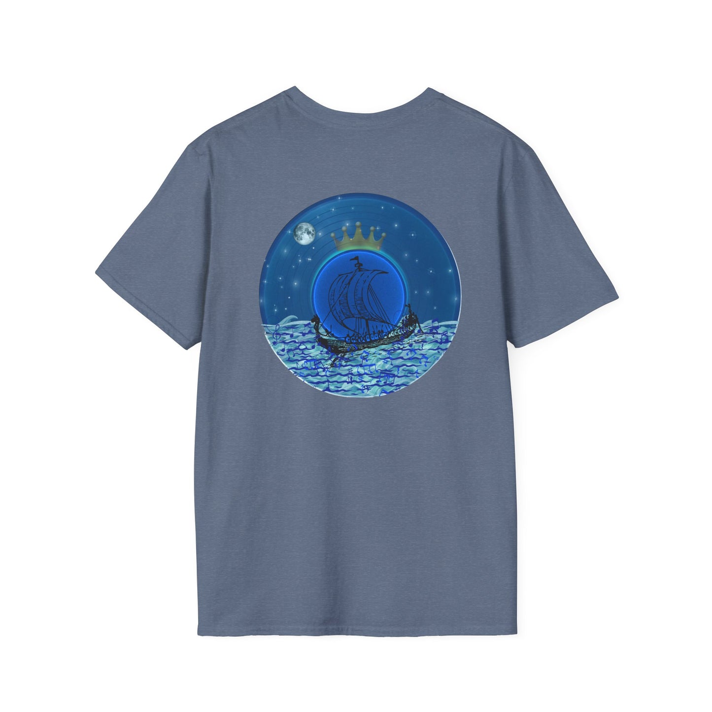 Classic Donut Tee - Unisex Soft-Style - "Stately Donut of the Prince" - series 1.0  - blue donut