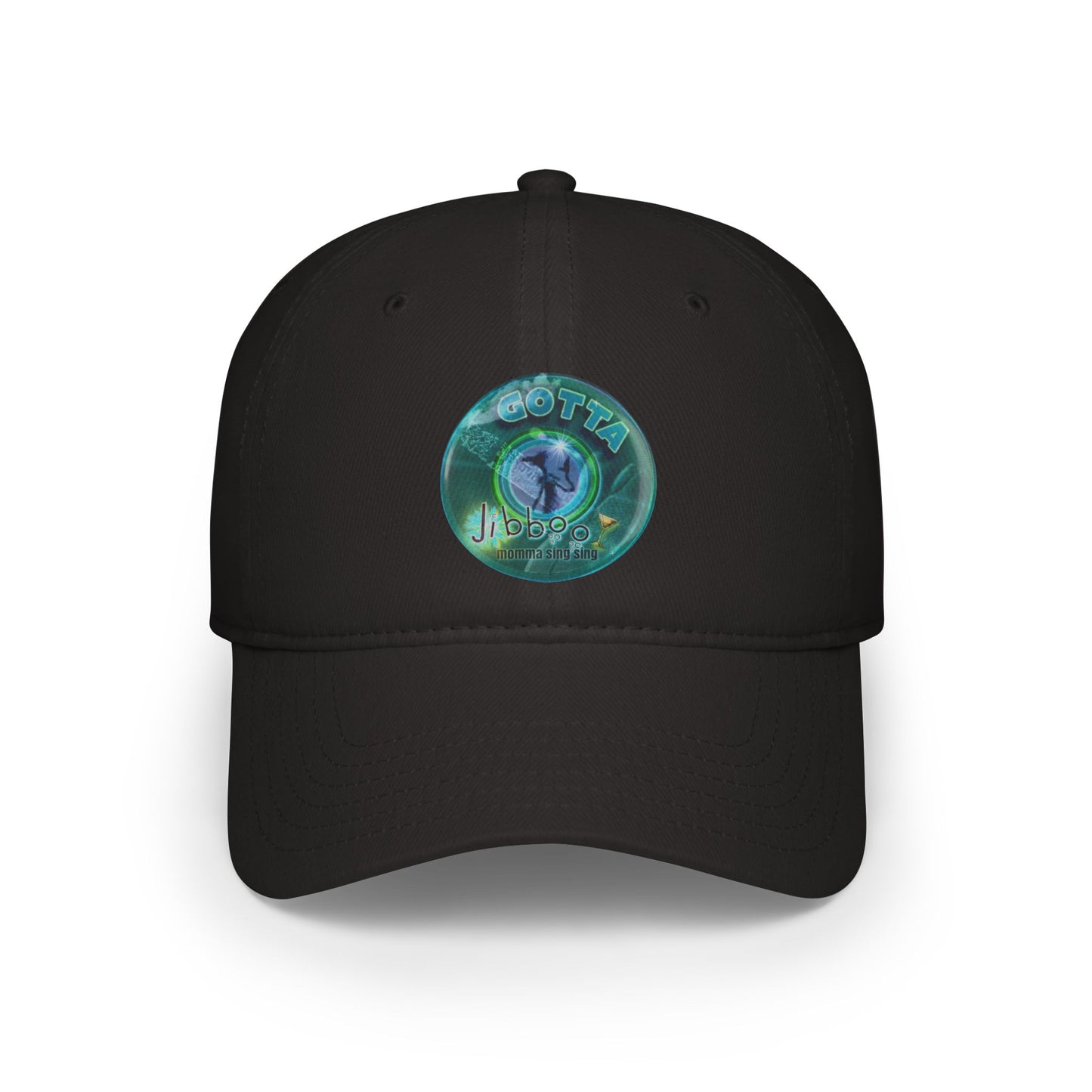 Lumpy Donut Baseball Cap - "Gotta Donut Baseball Cap" - dark teal vivid donut w/