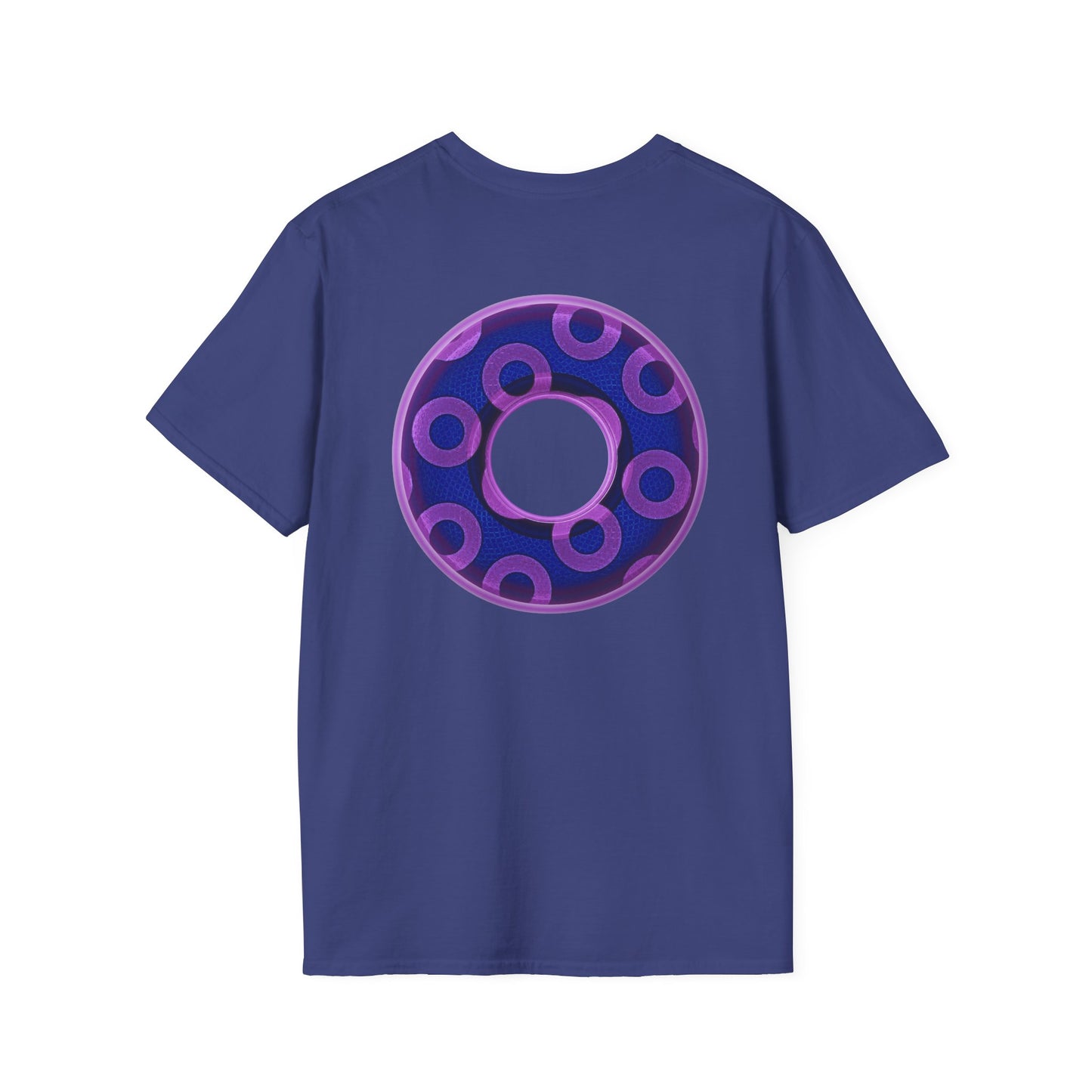 Plain Donuts/Unisex Soft-Style - "Plain Rustic Paradoxical Donuts" - light purple/dark blue donuts