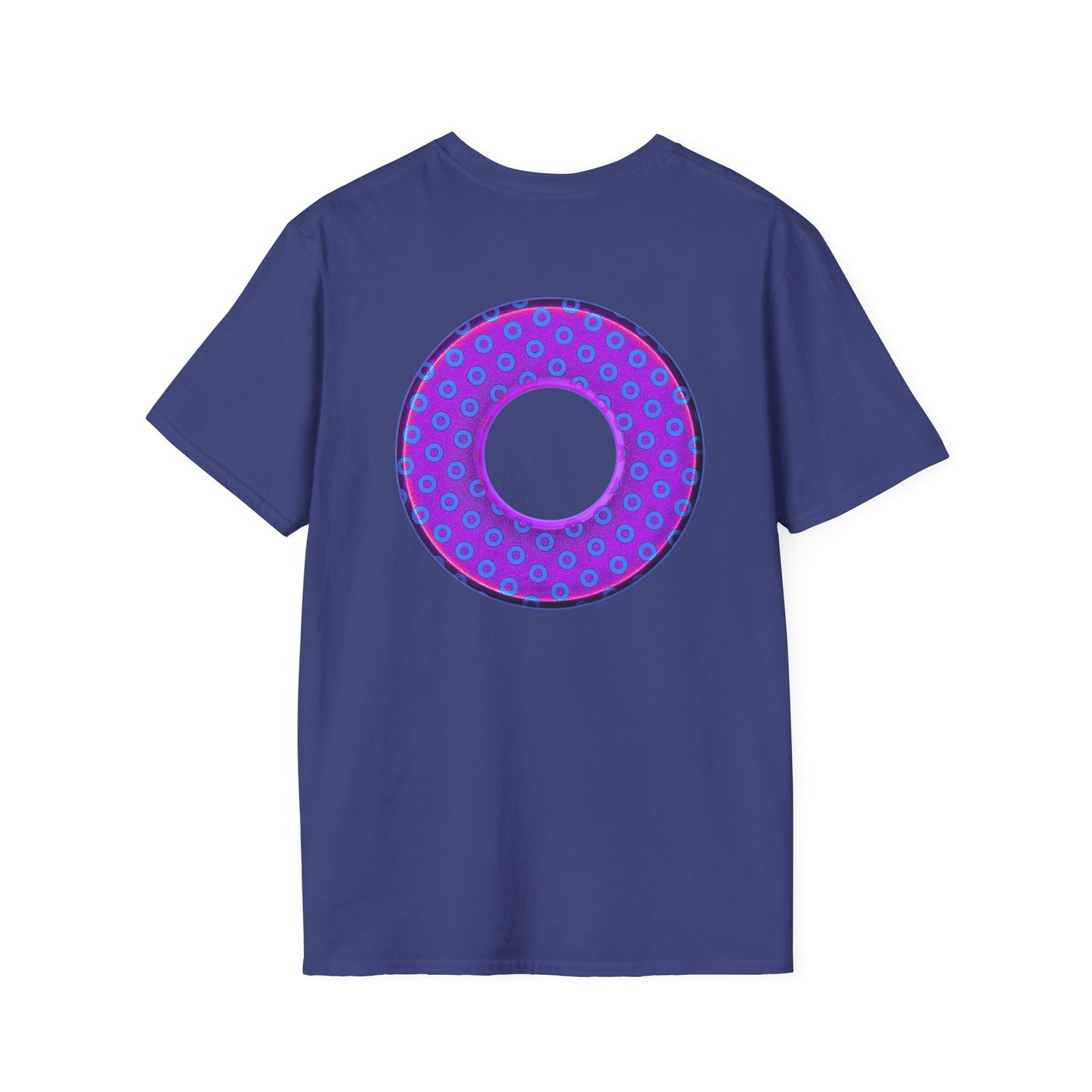 Plain Donuts/Unisex Soft-Style - "Plain Electric Paradoxical Donuts" - bright purple/blue donuts