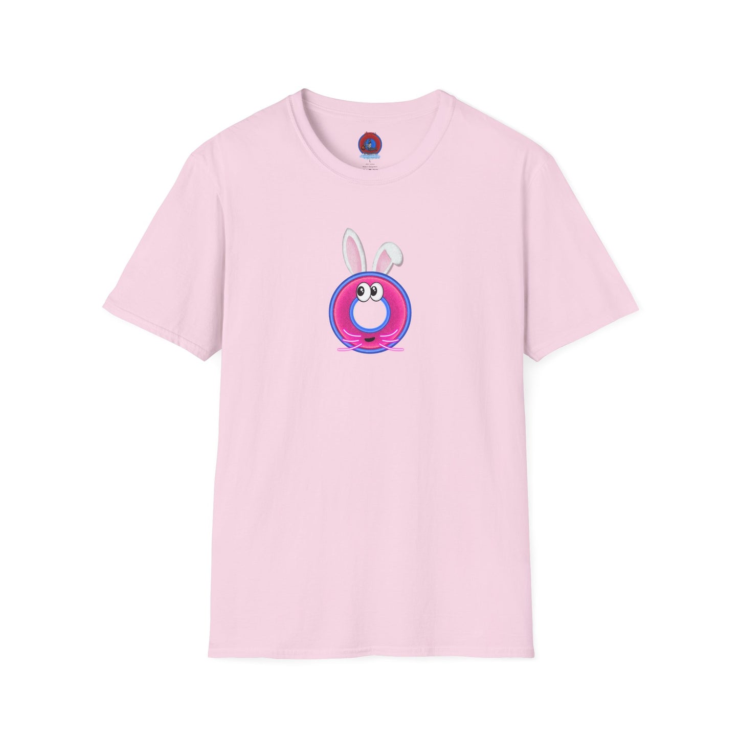 Classic Donut Tee - Unisex Soft-Style - "Easter Donuts" - magenta/pink rustic donut - holiday edition