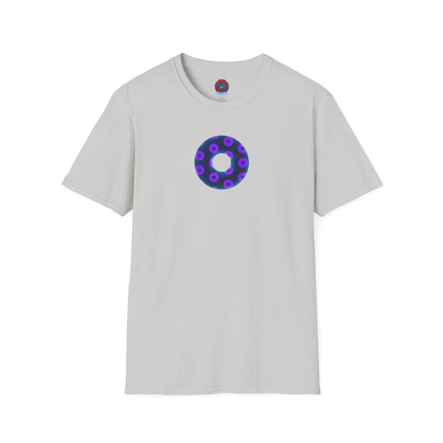 Plain Donuts/Unisex Soft-Style - "Plain Blimpy Paradoxical Donuts" - dark steel blue/vivd dark purple donuts