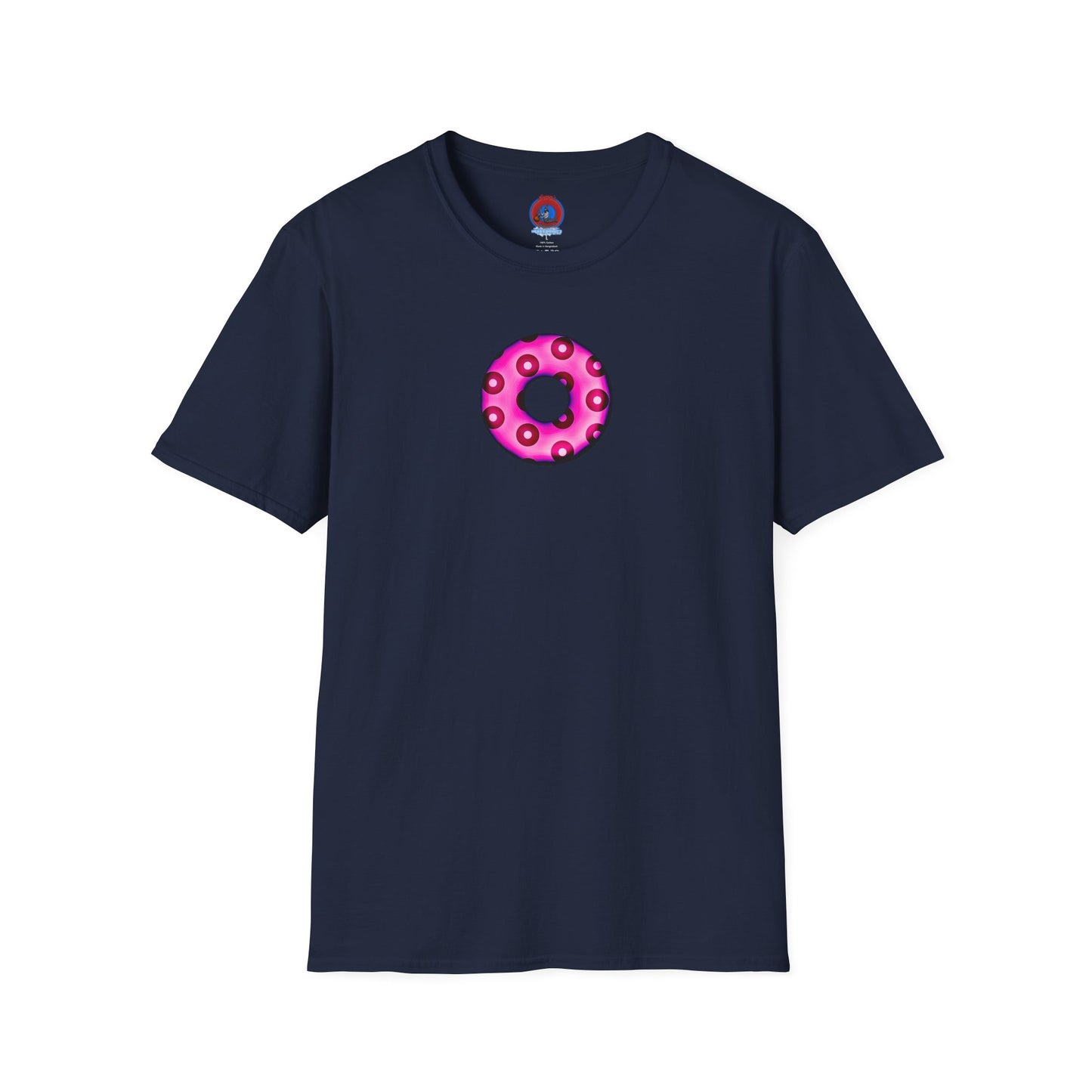 Plain Donuts/Unisex Soft-Style - "Plain Blimpy Paradoxical Donuts" - bright magenta/red donuts