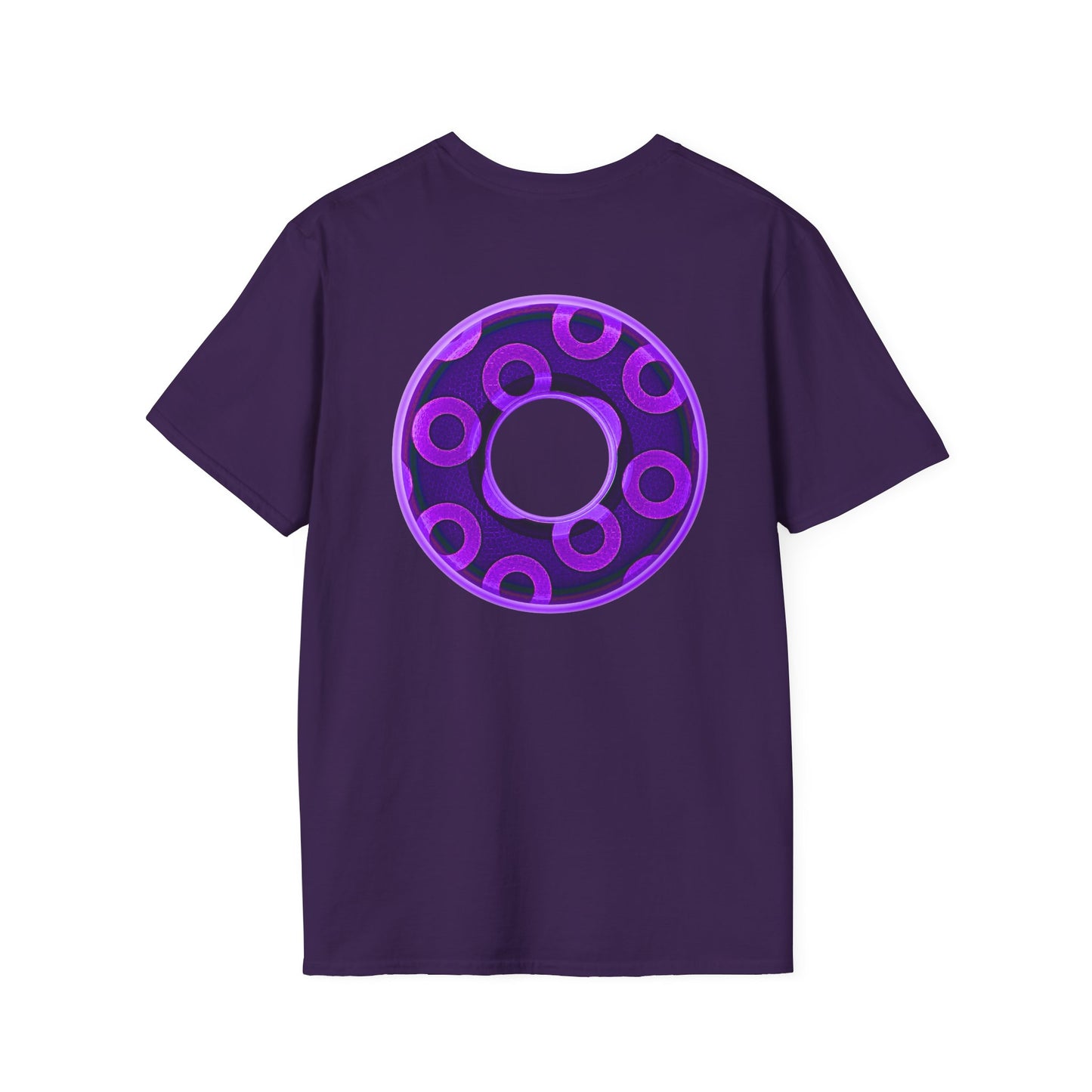 Plain Donuts/Unisex Soft-Style - "Plain Rustic Paradoxical Donuts" - light purple/dark purple donuts