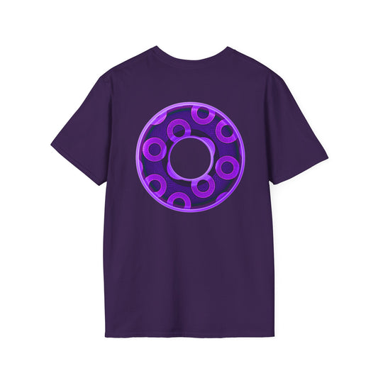 Plain Donuts/Unisex Soft-Style - "Plain Rustic Paradoxical Donuts" - light purple/dark purple donuts