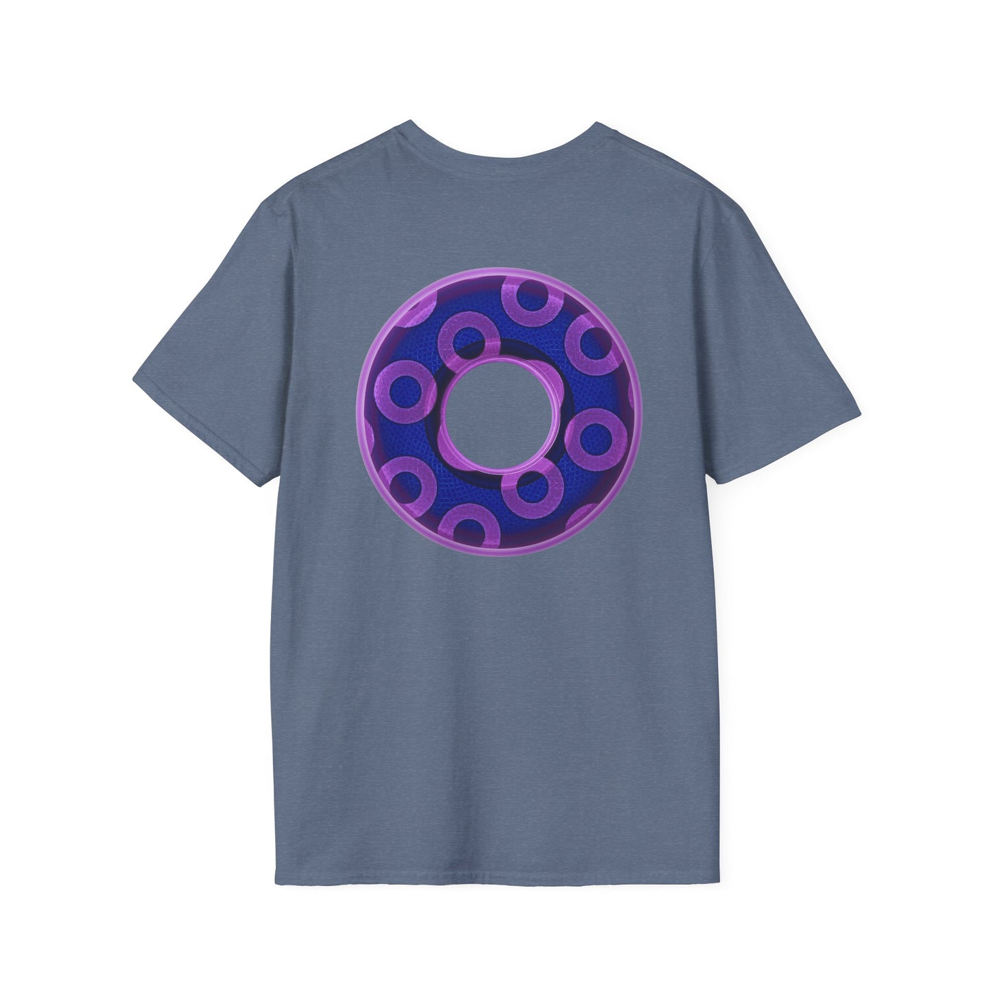 Plain Donuts/Unisex Soft-Style - "Plain Rustic Paradoxical Donuts" - light purple/dark blue donuts