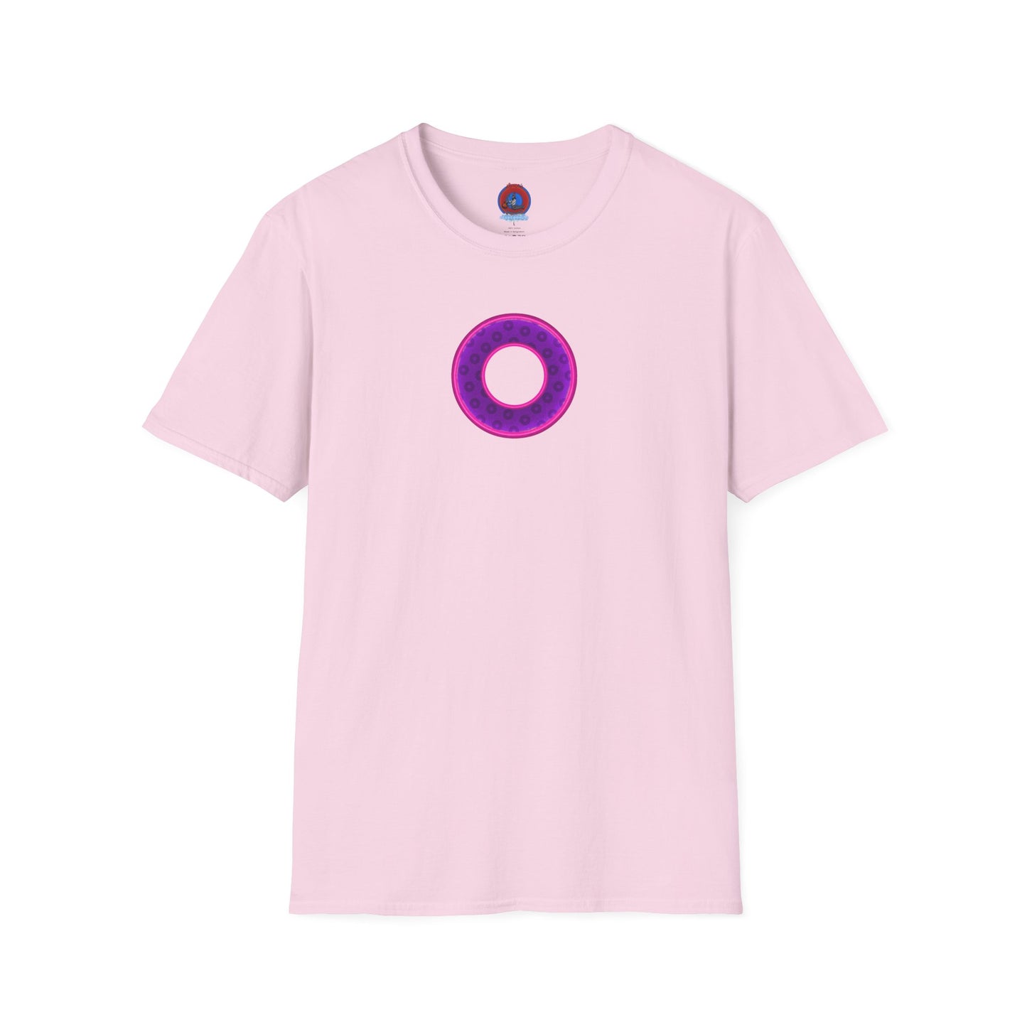 Plain Donuts/Unisex Soft-Style - "Plain Wide Mouthed Paradoxical Donuts" - dark purple/bright magenta donuts