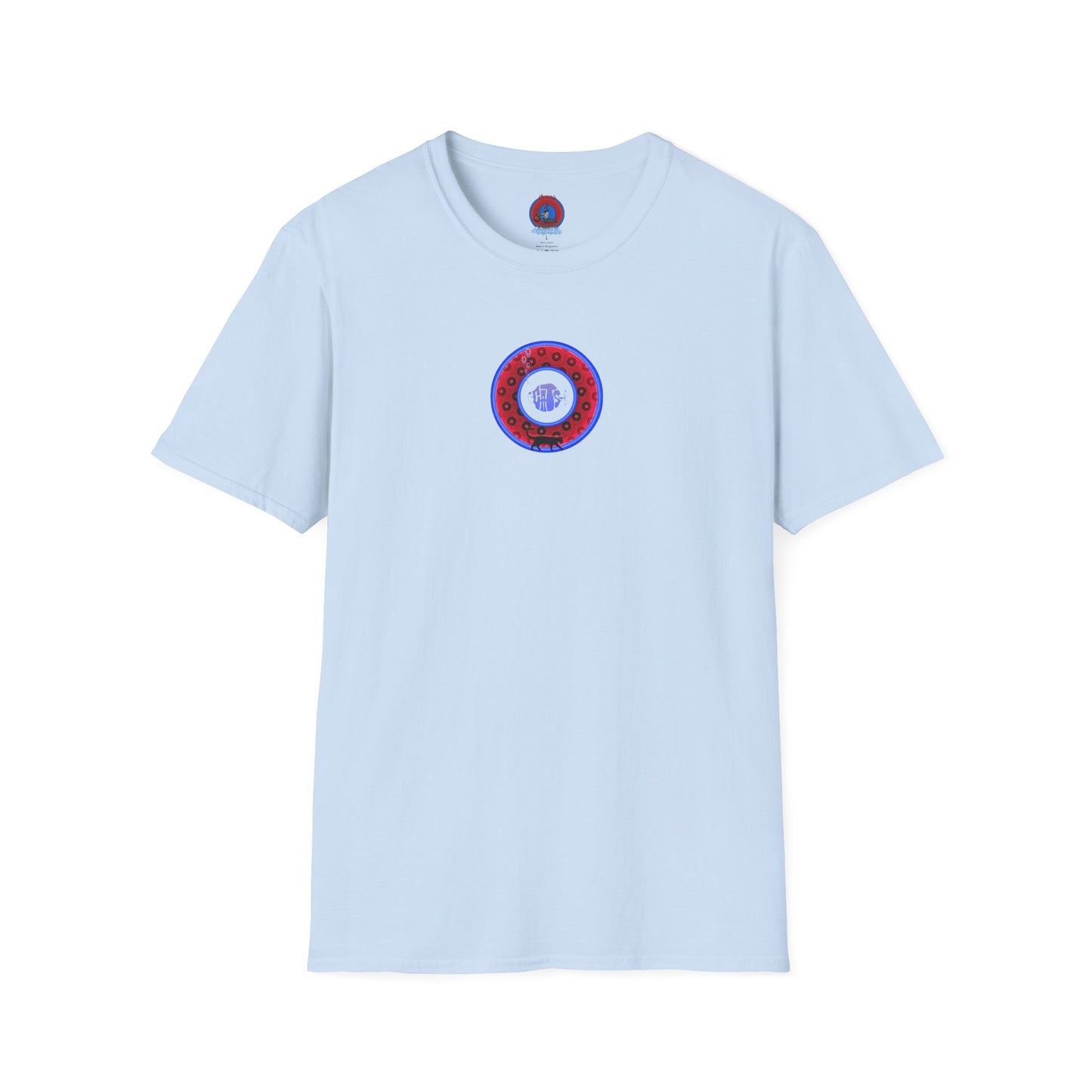 Coffee Traders Tee - Unisex Soft-Style - "Cat's Meow " - paradoxical donuts - variant 1 - cats front/logo back