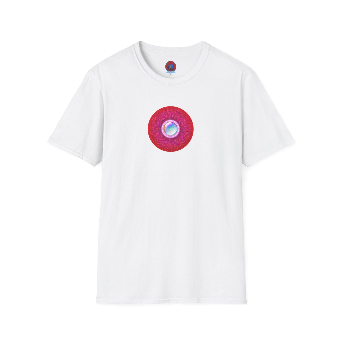 Classic Donut Tee - Unisex Soft-Style - "The Crystal Ballers Donut' - magenta pixilated donut