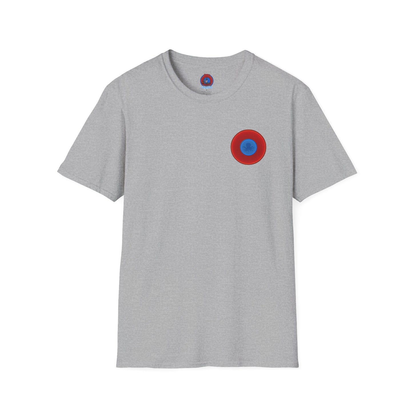Classic Donut Tee - Unisex Soft-Style - "Octopussy Donut" - series 1.0 -  red donut