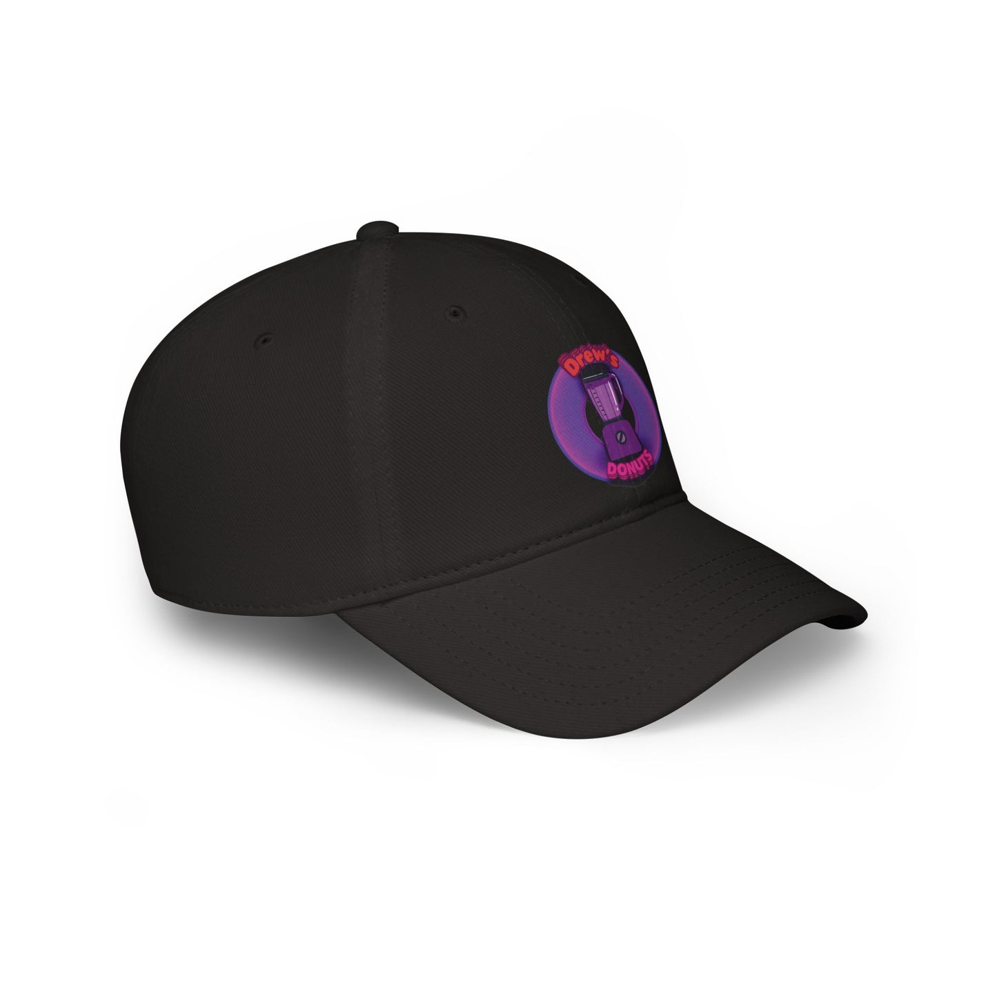 Lumpy Donut Baseball Cap - "Drew's Donuts" - vivid purple/magenta donut w/ - [*charitable donut]