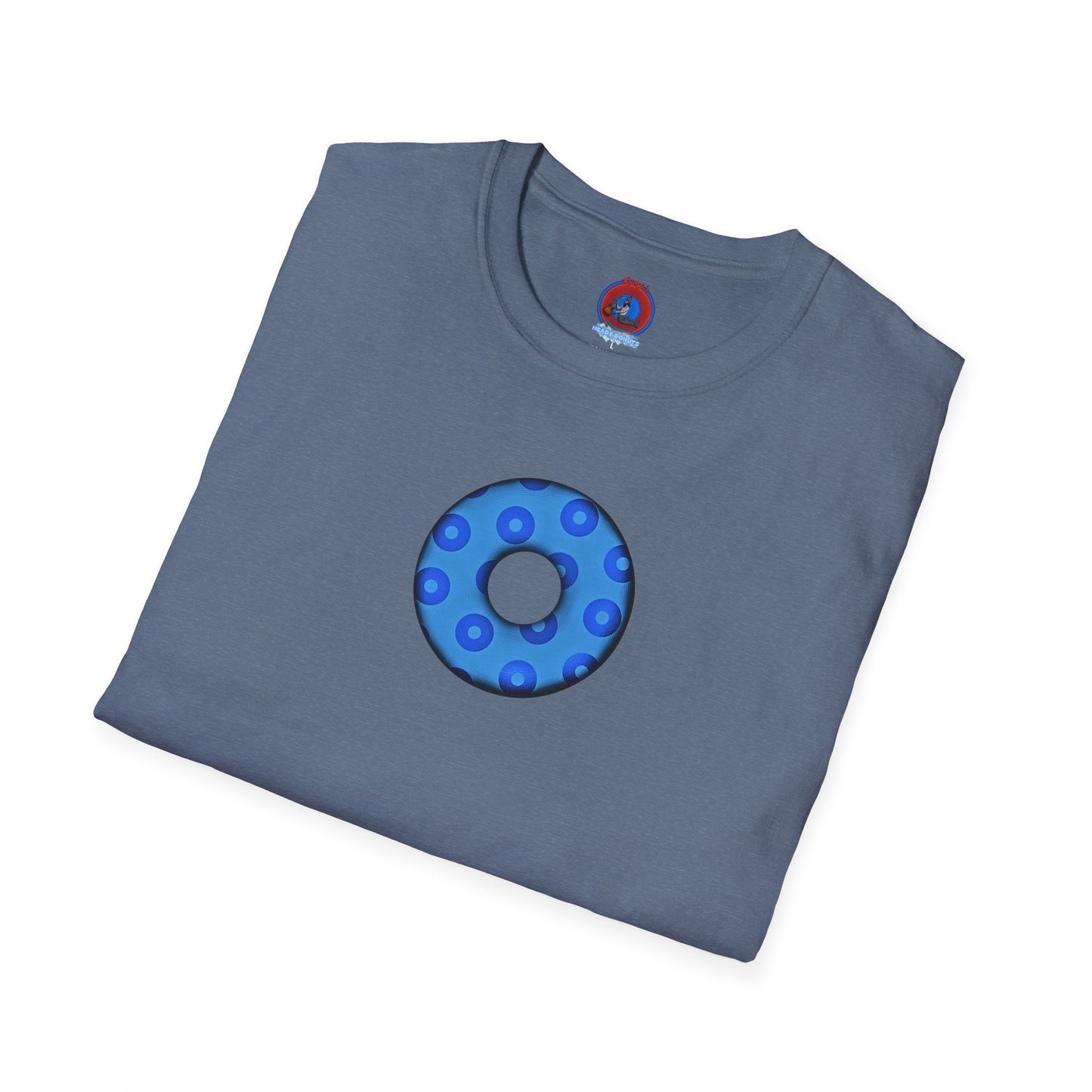 Plain Donuts/Unisex Soft-Style - "Plain Blimpy Paradoxical Donuts" - blue/light blue donuts