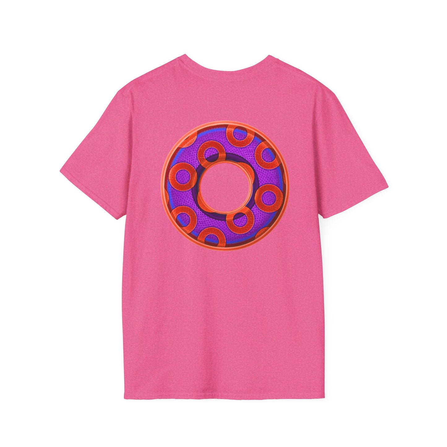 Plain Donuts/Unisex Soft-Style - "Plain Rustic Paradoxical Donuts" - purple/red donuts