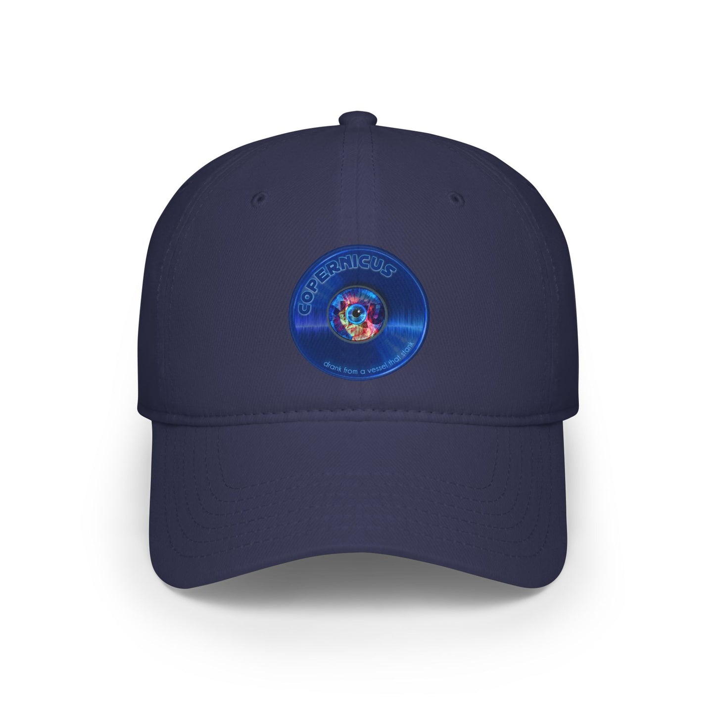 Lumpy Donut Baseball Cap - "Drunken Copernicus Cap" - variant 2 - vivid blue donut w/