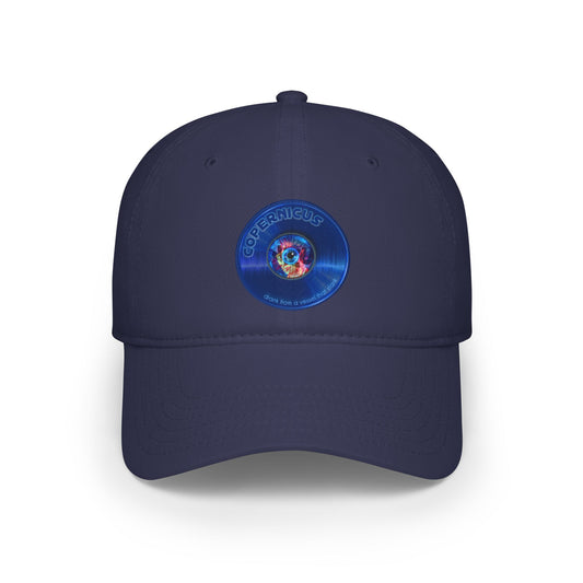 Lumpy Donut Baseball Cap - "Drunken Copernicus Cap" - variant 2 - vivid blue donut w/