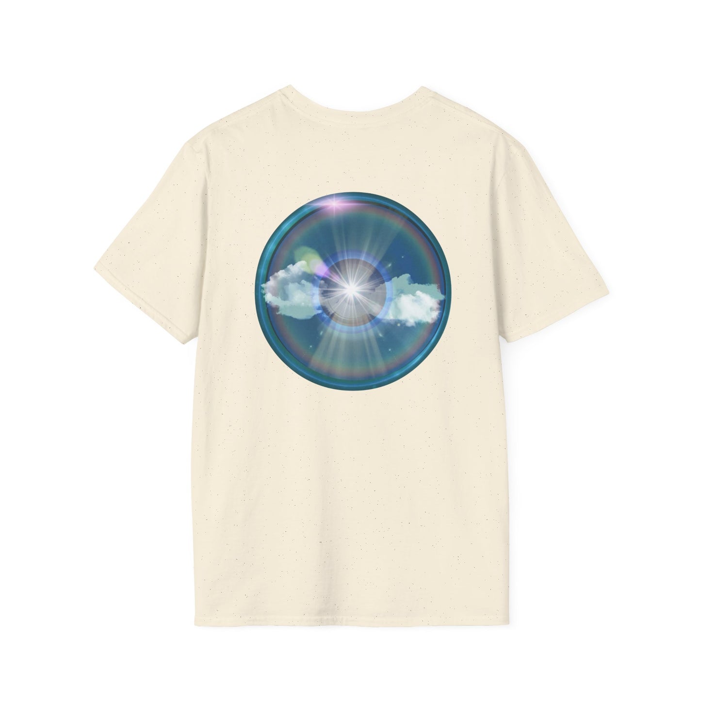 Classic Donut Tee - Unisex Soft-Style - "The Divided Donut" - variant 3 - blue donut [*50% to The Divided Sky Foundation]