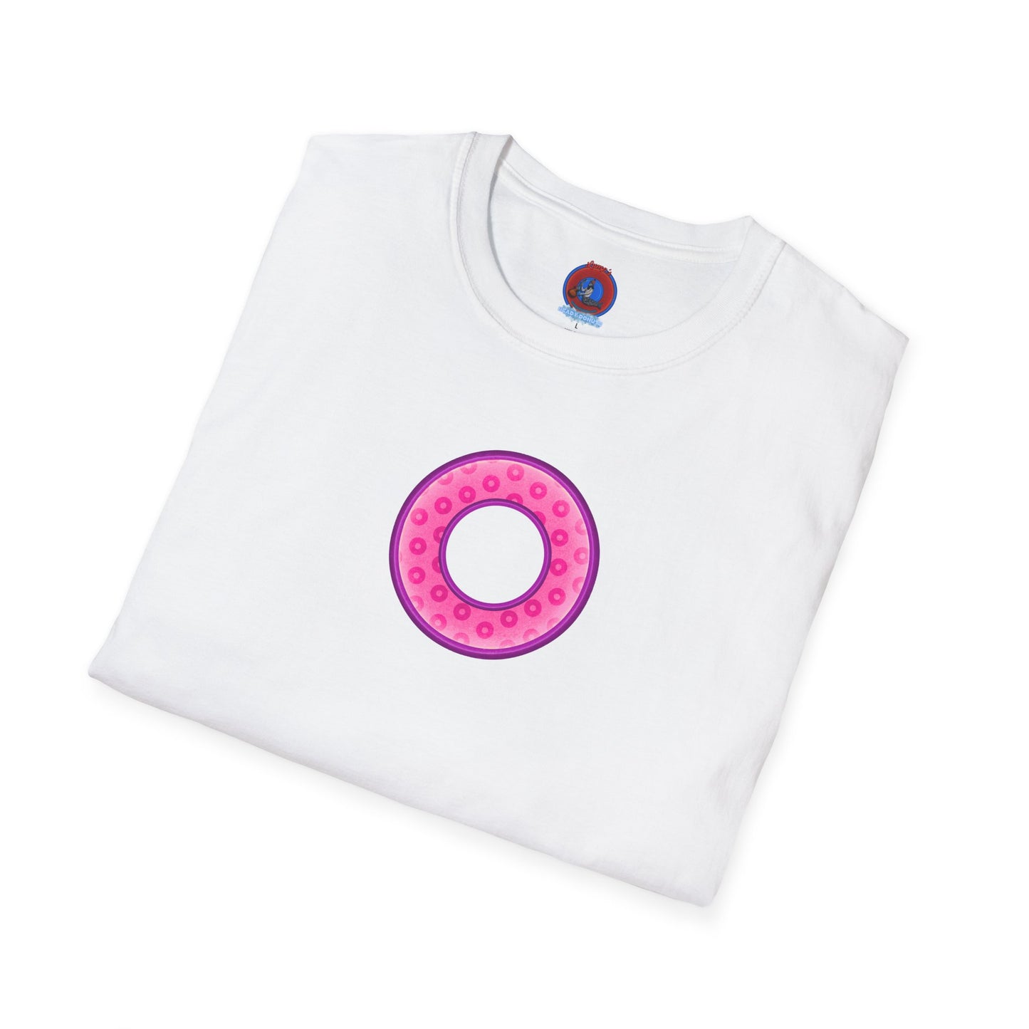 Plain Donuts/Unisex Soft-Style - "Plain Wide Mouthed Paradoxical Donuts" - pink/light purple donuts