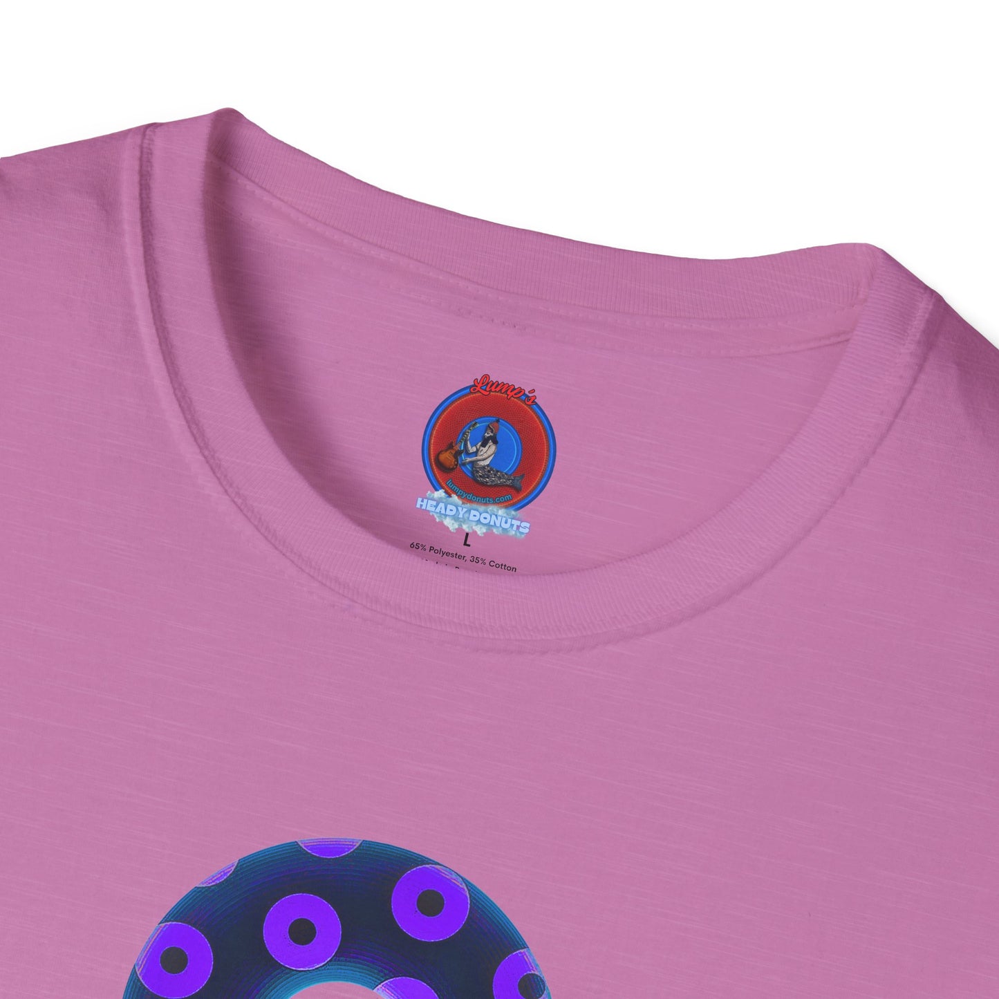 Plain Donuts/Unisex Soft-Style - "Plain Blimpy Paradoxical Donuts" - dark steel blue/vivd dark purple donuts