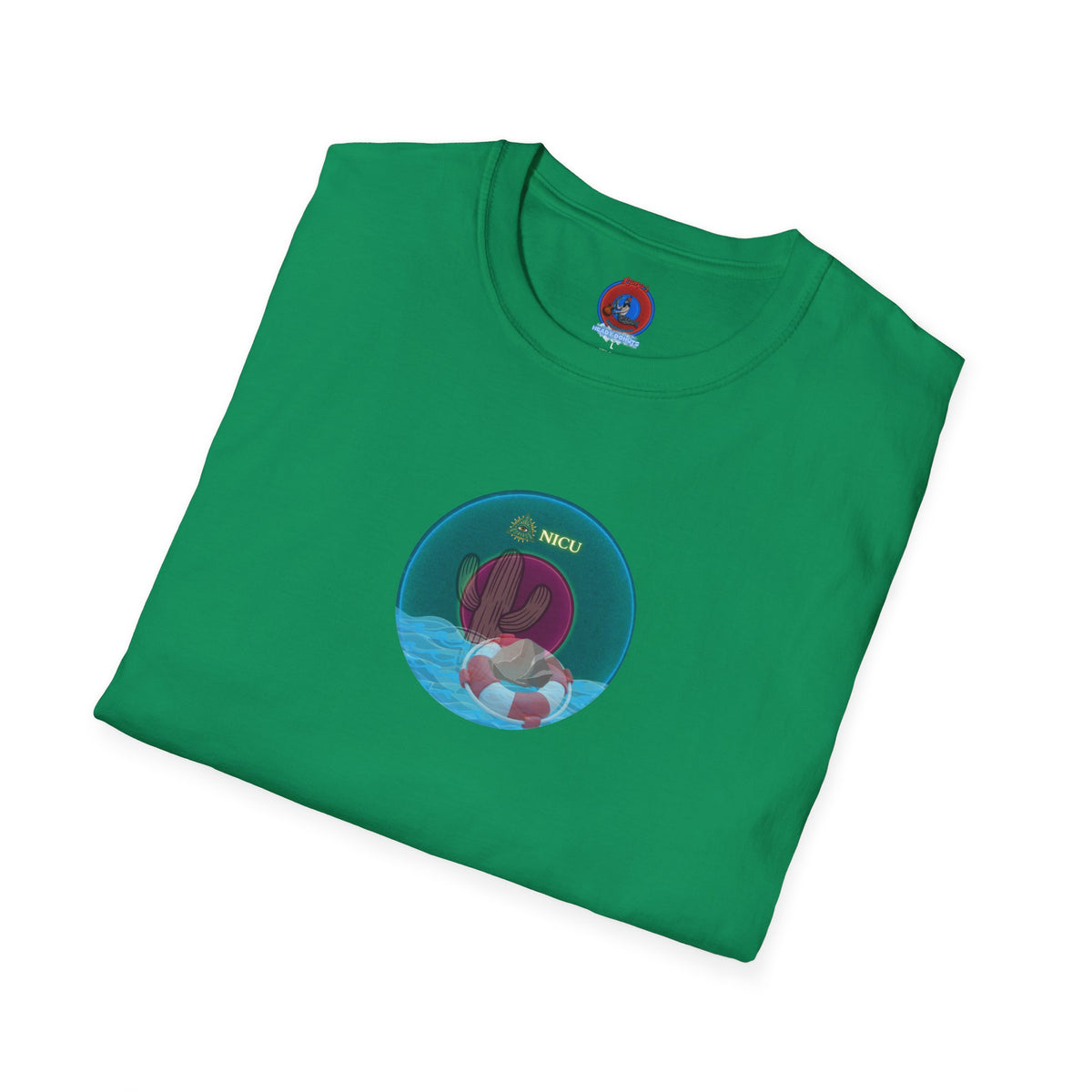 Classic Donut Tee - Unisex Soft-Style - "Masonic Donut of Rites" - series 1.0  - vivid dark teal donut