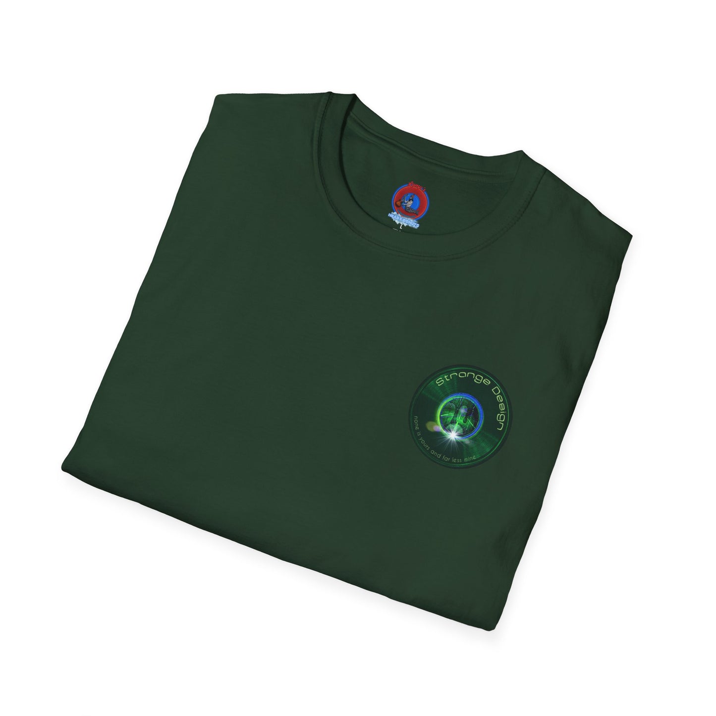 Classic Donut Tee - Unisex Soft-Style - "The Strangely Designed Donut Tee" - series 1.0 - green donut