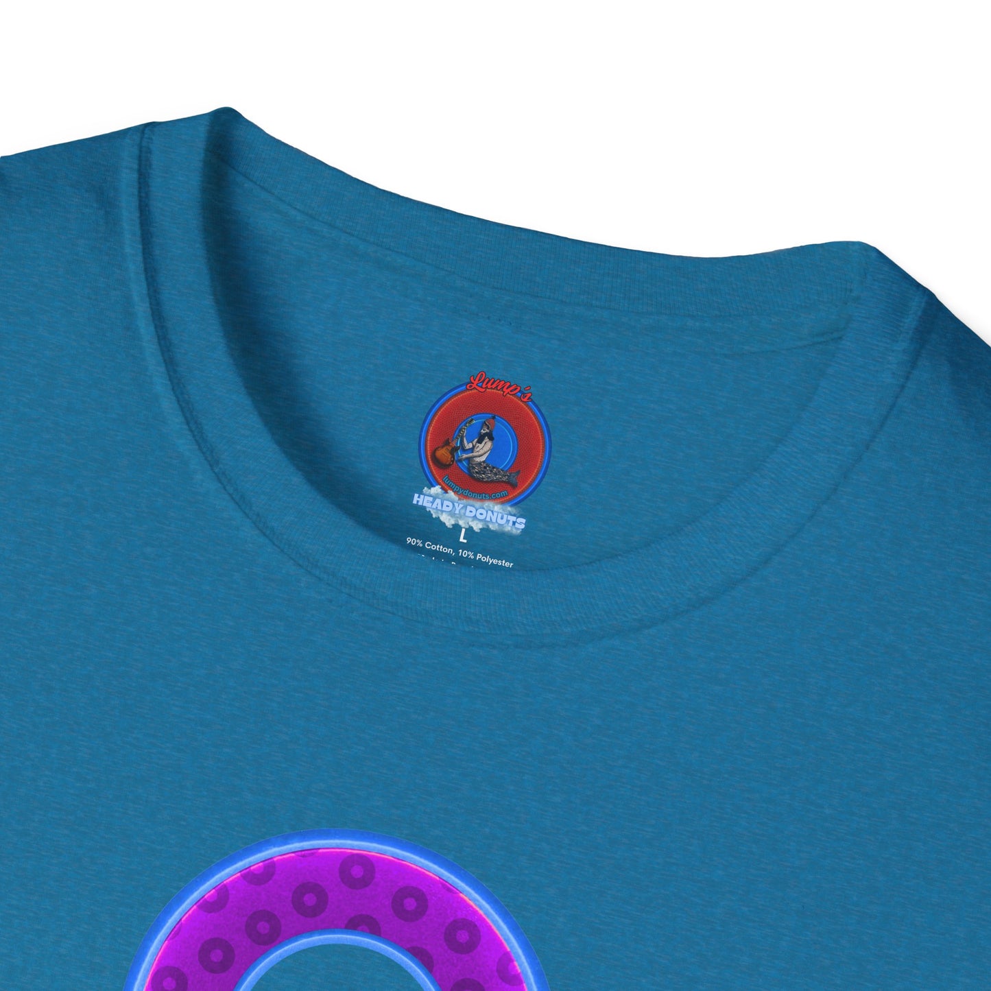 Plain Donuts/Unisex Soft-Style - "Plain Wide Mouthed Paradoxical Donuts" - purple/light royal blue donuts