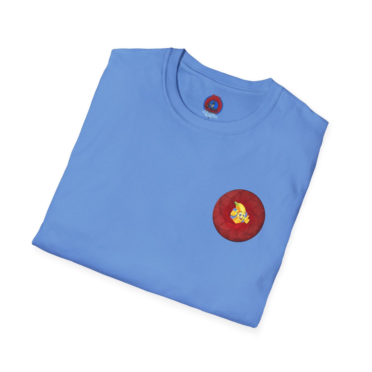 Classic Donut Tee - Unisex Soft-Style - "Dis sheet, it's bananas!" - series 1.0 - variant 1 - cubed red donut