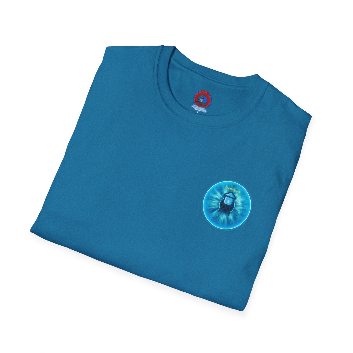 Classic Donut Tee - Unisex Soft-Style - "The Peering Donut of Opacity" - light blue idonut - variant 1
