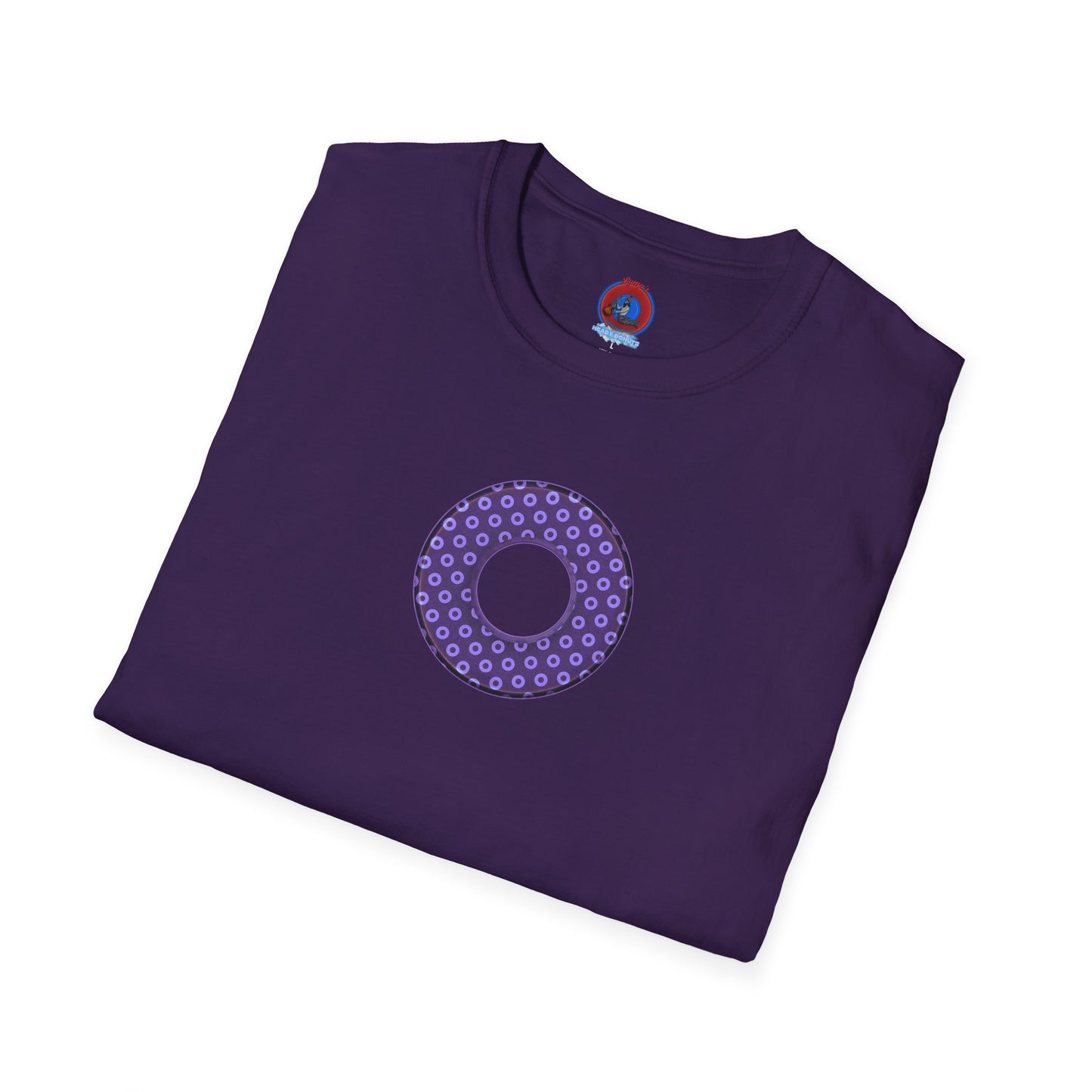 Plain Donuts/Unisex Soft-Style - "Plain Electric Paradoxical Donuts" - light purple/dark purple donuts