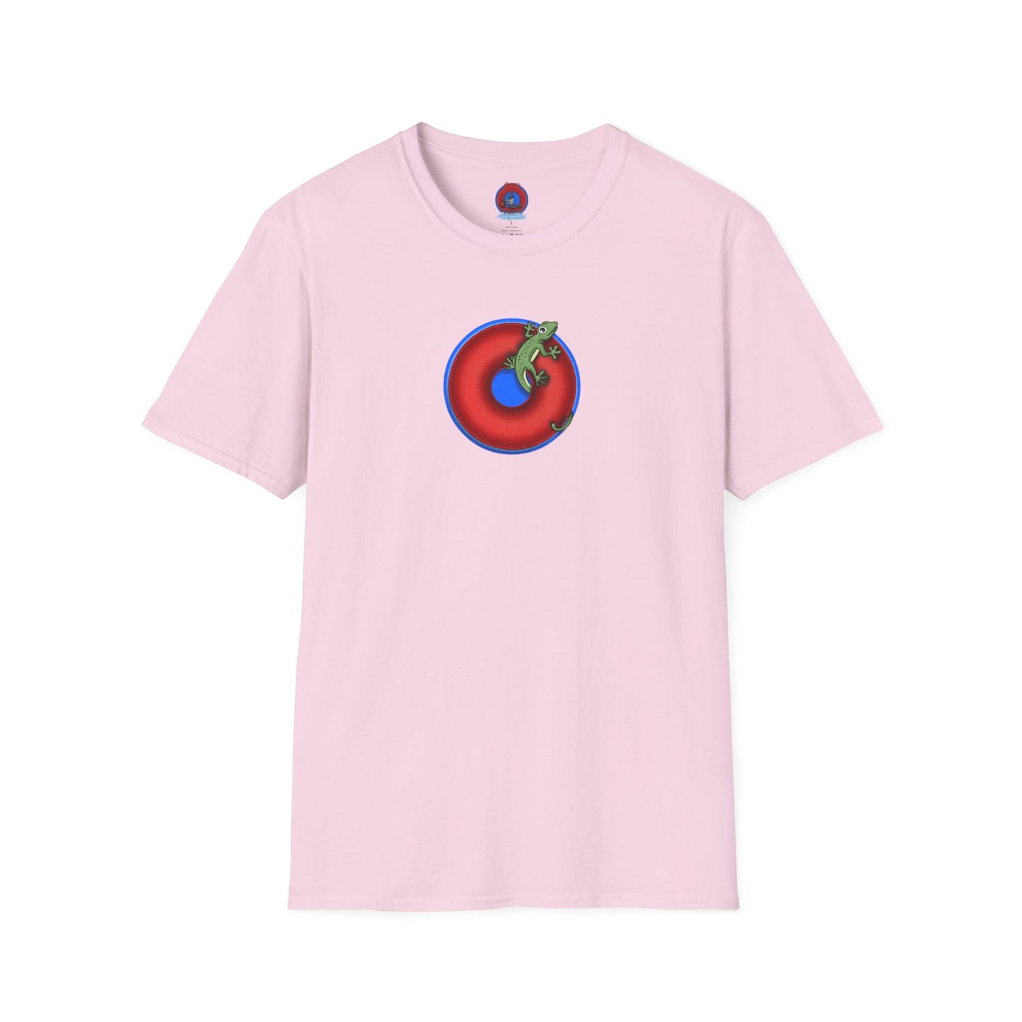 Classic Donut Tee - Unisex Soft-Style - "Practically Extinct Tee Shirt" - plump vivid red donut- variant 2