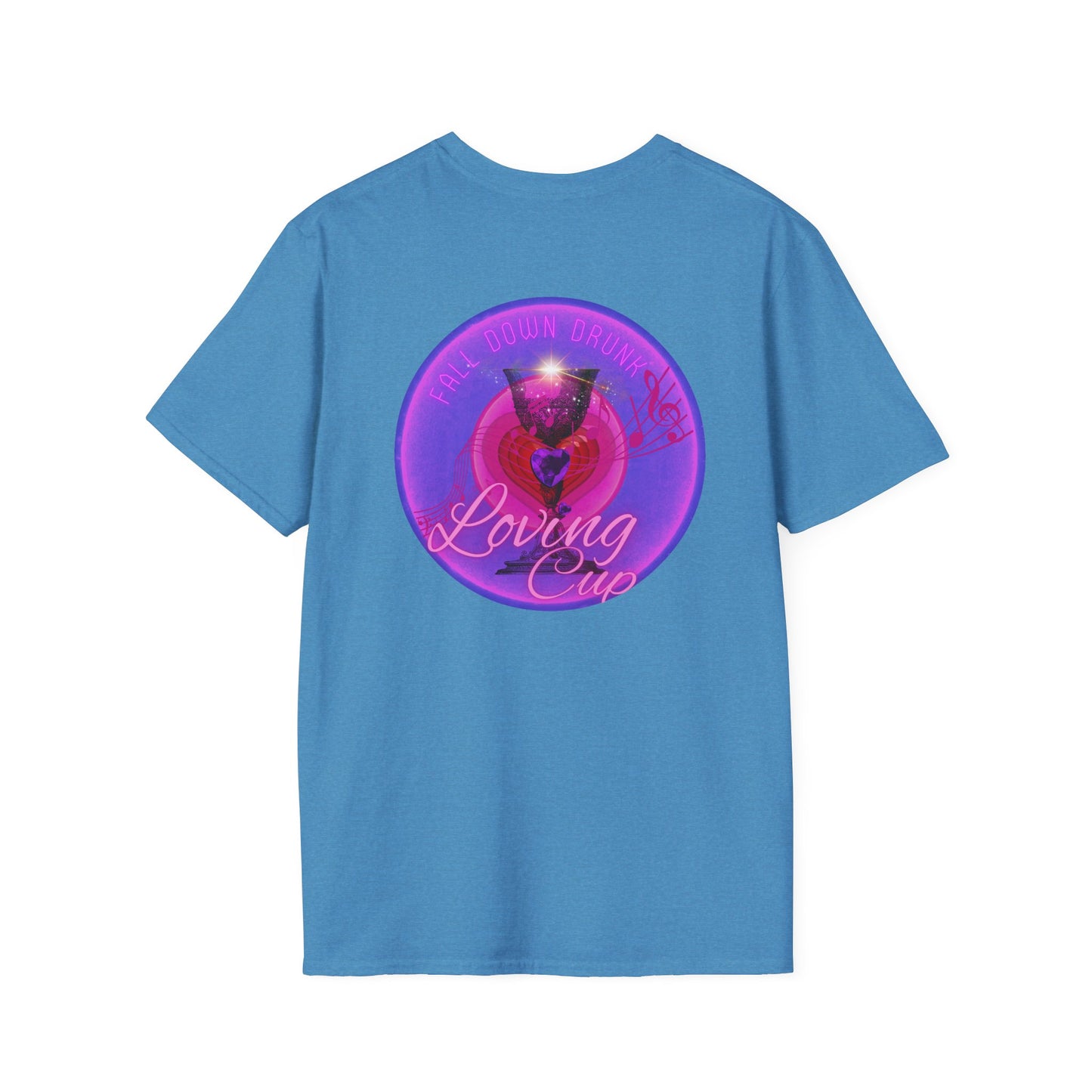 Classic Donut Tee - Unisex Soft-Style - "The Loving Donut' - vivid purple/magenta donut