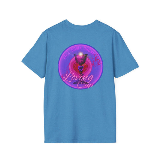 Classic Donut Tee - Unisex Soft-Style - "The Loving Donut' - vivid purple/magenta donut