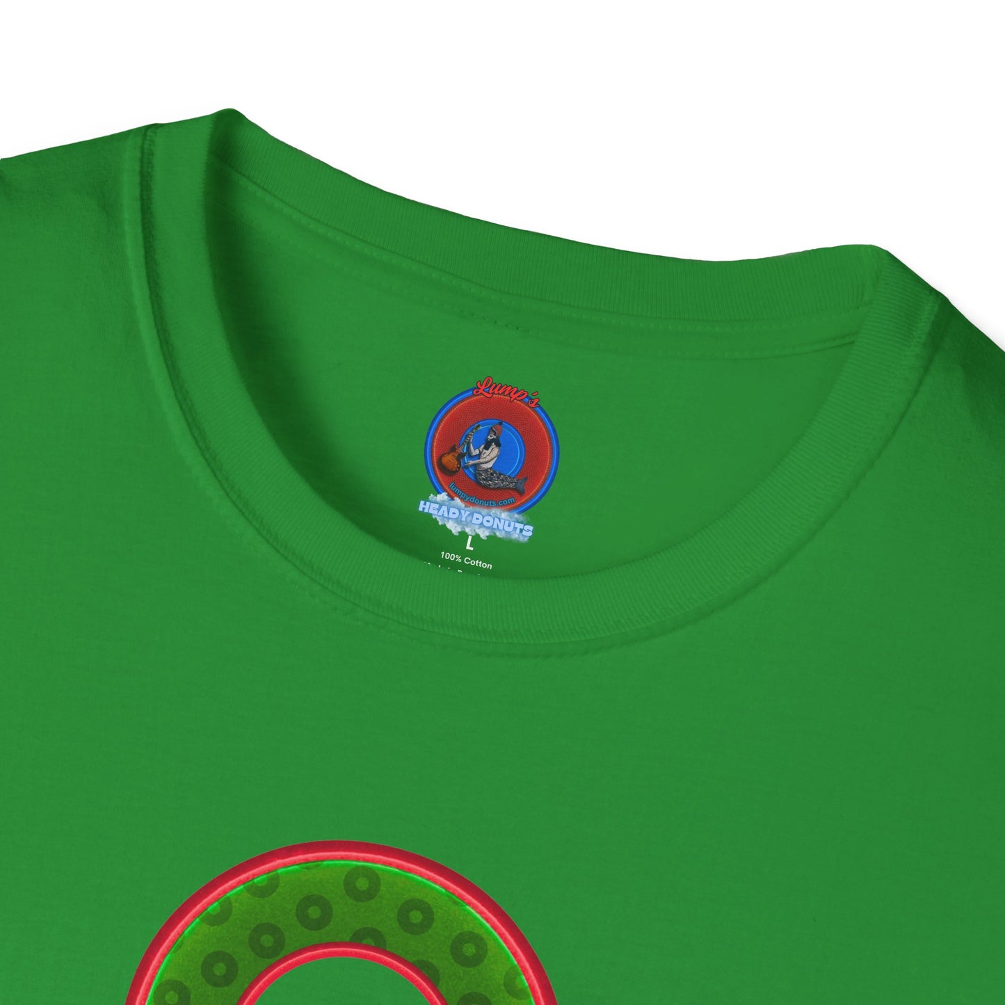Plain Donuts/Unisex Soft-Style - "Plain Wide Mouthed Paradoxical Donuts" - Irish green/red donuts