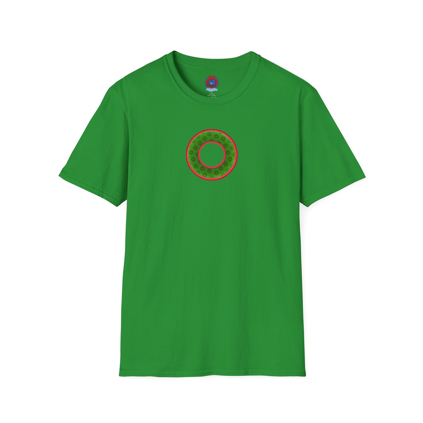 Plain Donuts/Unisex Soft-Style - "Plain Wide Mouthed Paradoxical Donuts" - Irish green/red donuts
