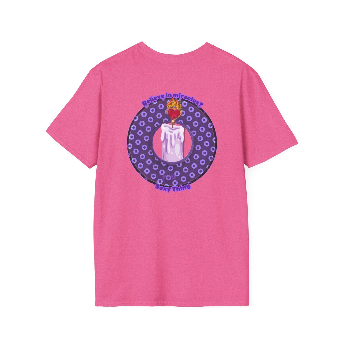 Classic Donut Tee - Unisex Soft-Style - "Donuts for Sexy Things" - electric purple/light purple paradox donut
