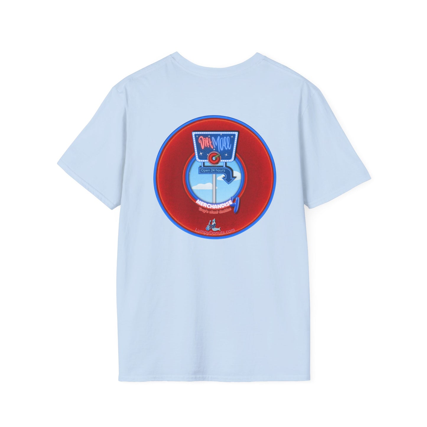 Classic Donut Tee - Unisex Soft-Style - "3rd Nipple Donut Tee" - vivid red dirt mall donut