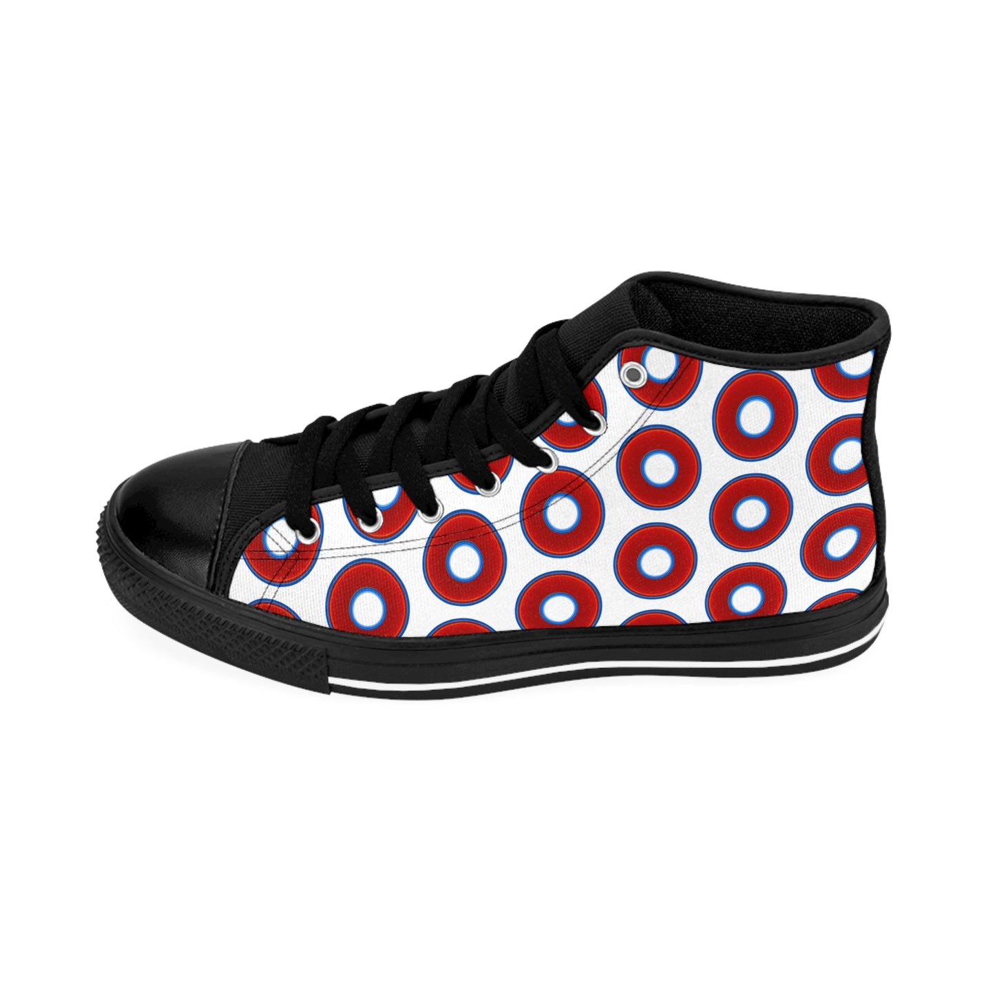 Cushiony Convectors - High Tops - red vivid donuts w/white background
