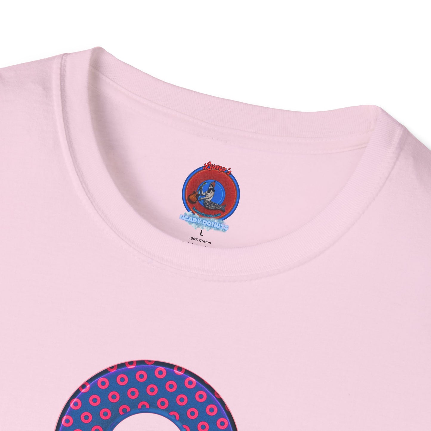 Plain Donuts/Unisex Soft-Style - "Plain Electric Paradoxical Donuts" - hot pink/navy blue donuts