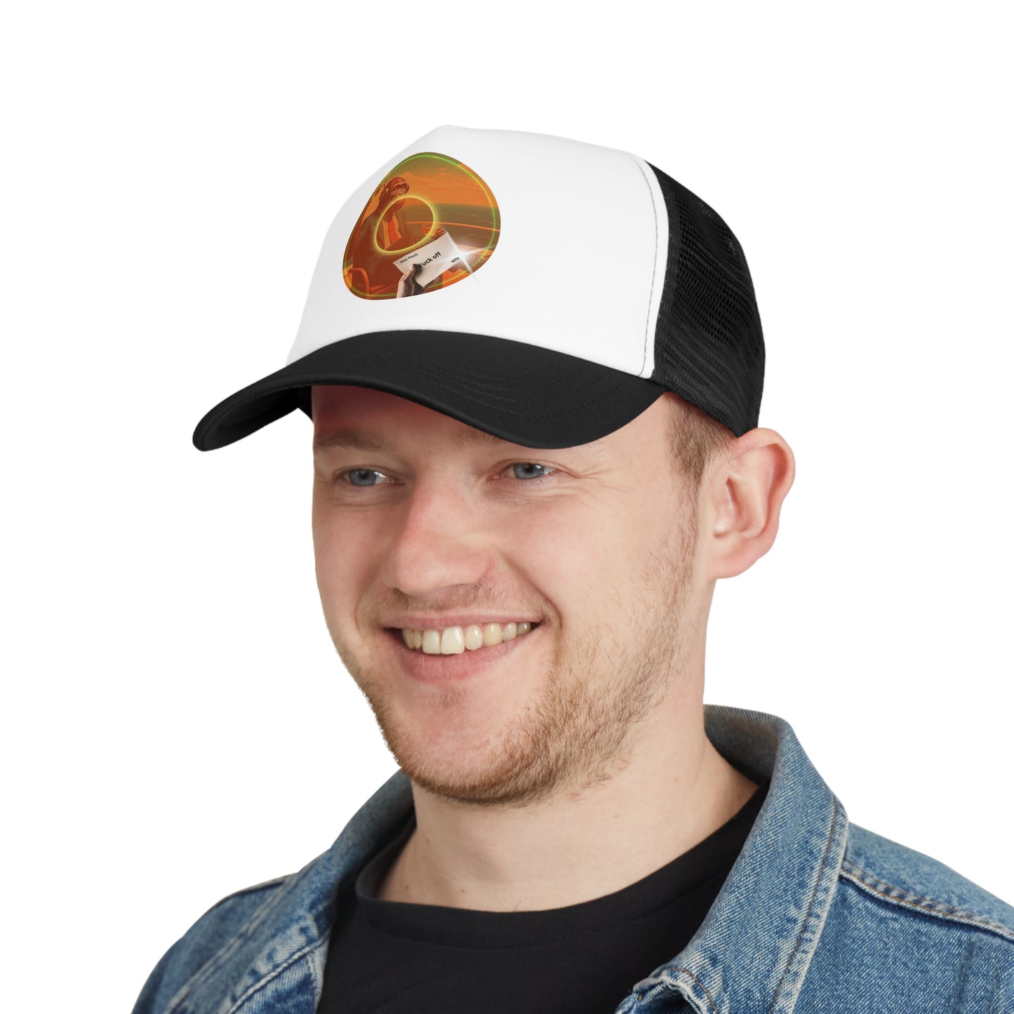 Lumpy Trucker Hat - "A Donut for Floyd" - picture donut