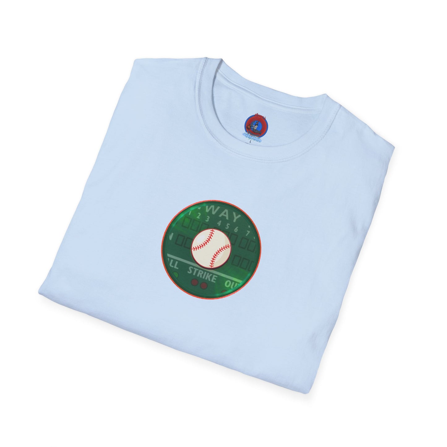 Classic Donut Tee - Unisex Soft-Style - "Phenway Ballpark Donuts" - vivid monsta donut - variant 2