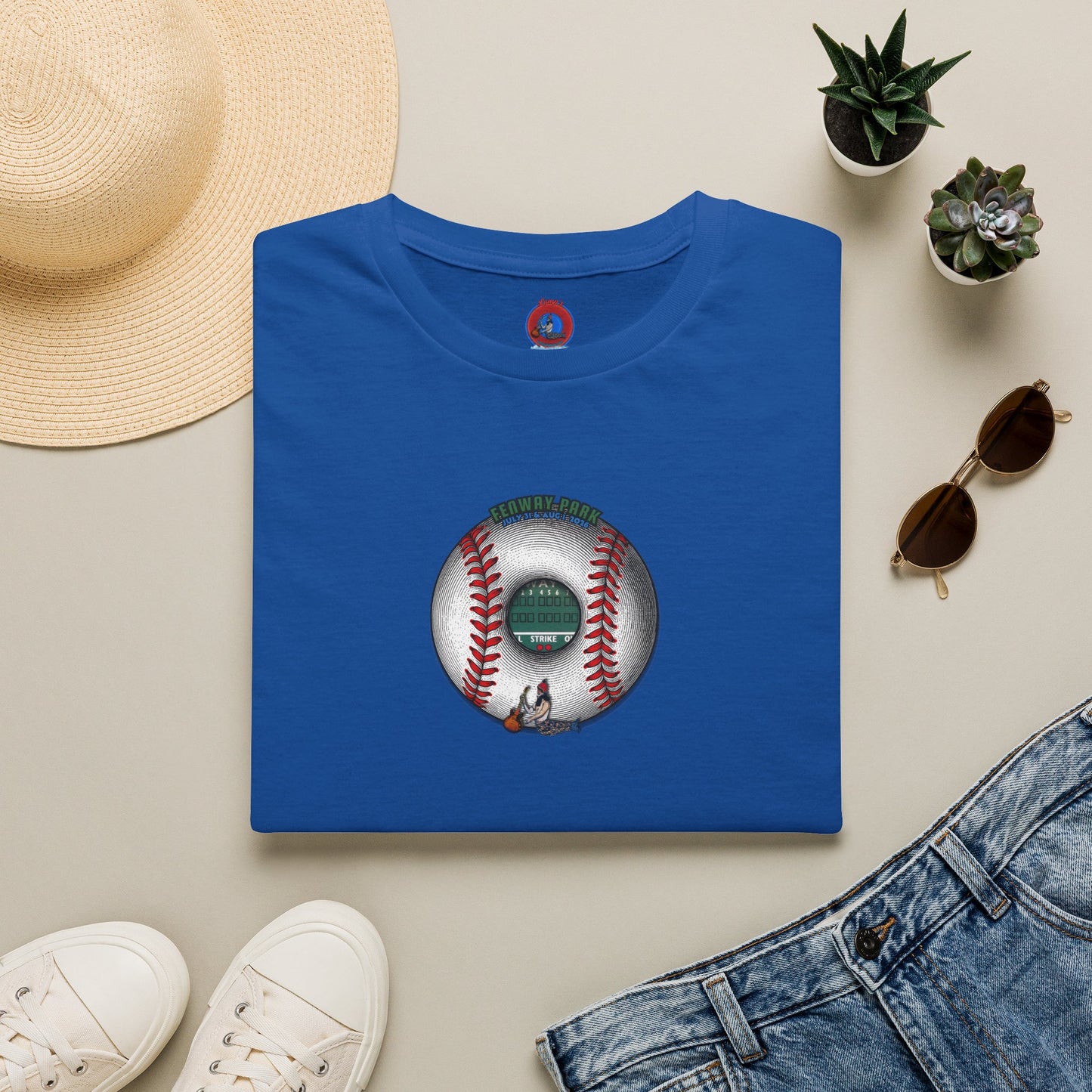 Classic Donut Tee - Unisex Soft-Style - "Phenway Ballpark Donuts" - white/red major league donut - variant 6