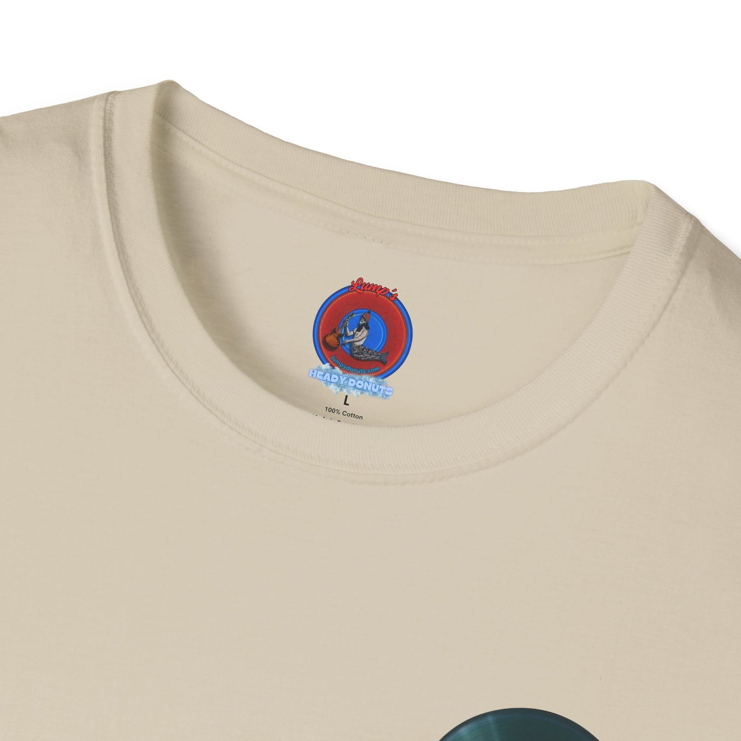 Classic Donut Tee - Unisex Soft-Style - "The Plain Record Donut" - series 1.0 - dark teal green